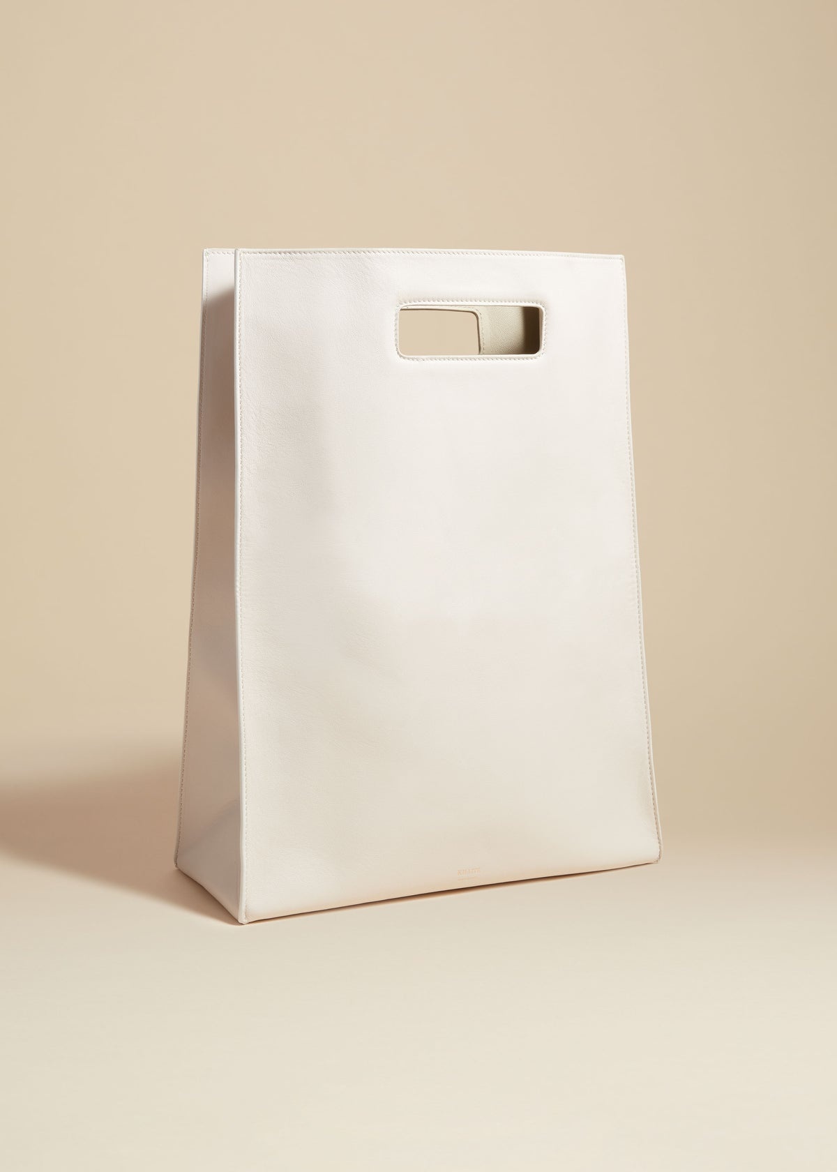 The Hudson Tote in Off-White Leather - 2
