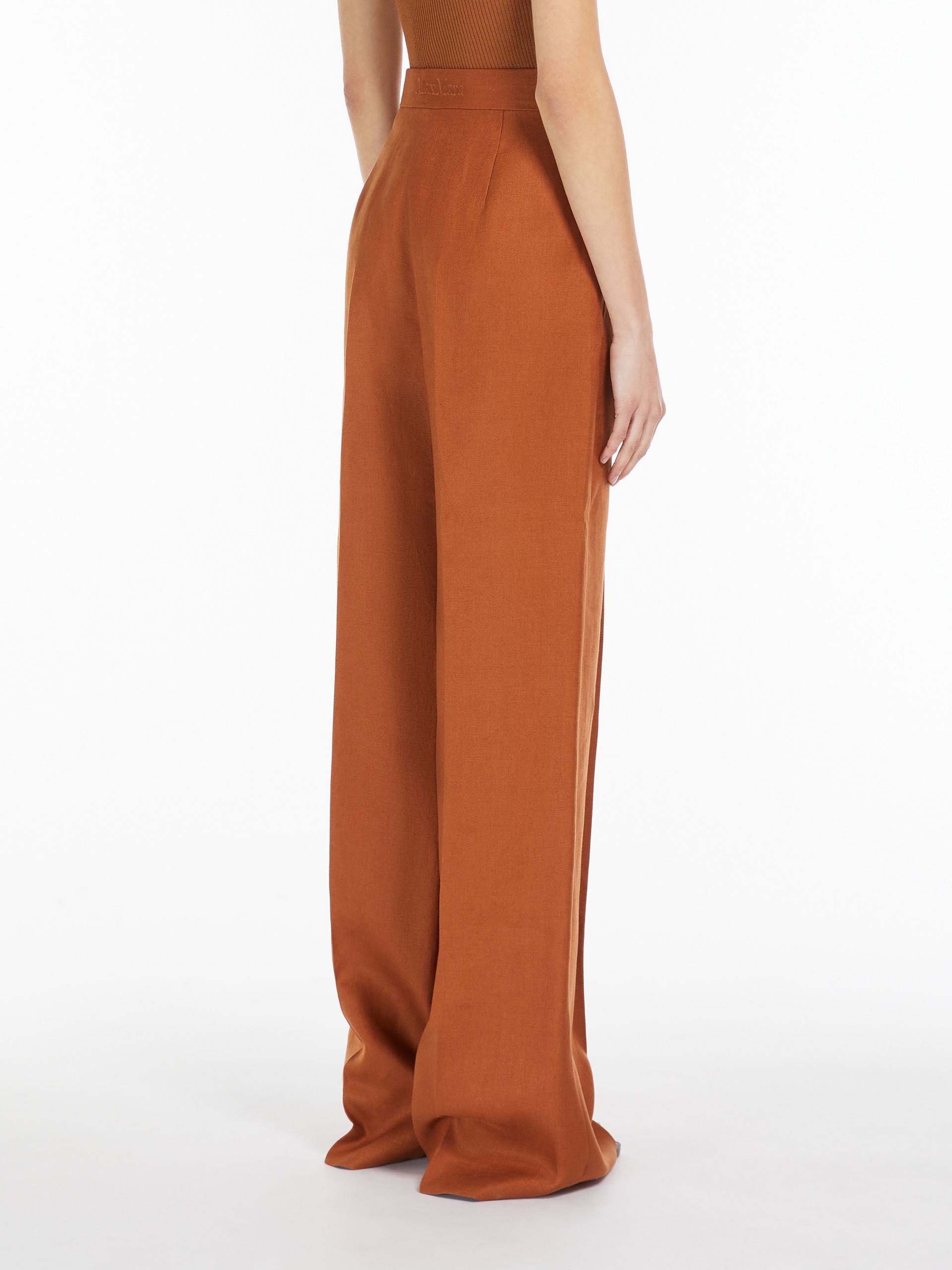 Linen tailored trousers - 4