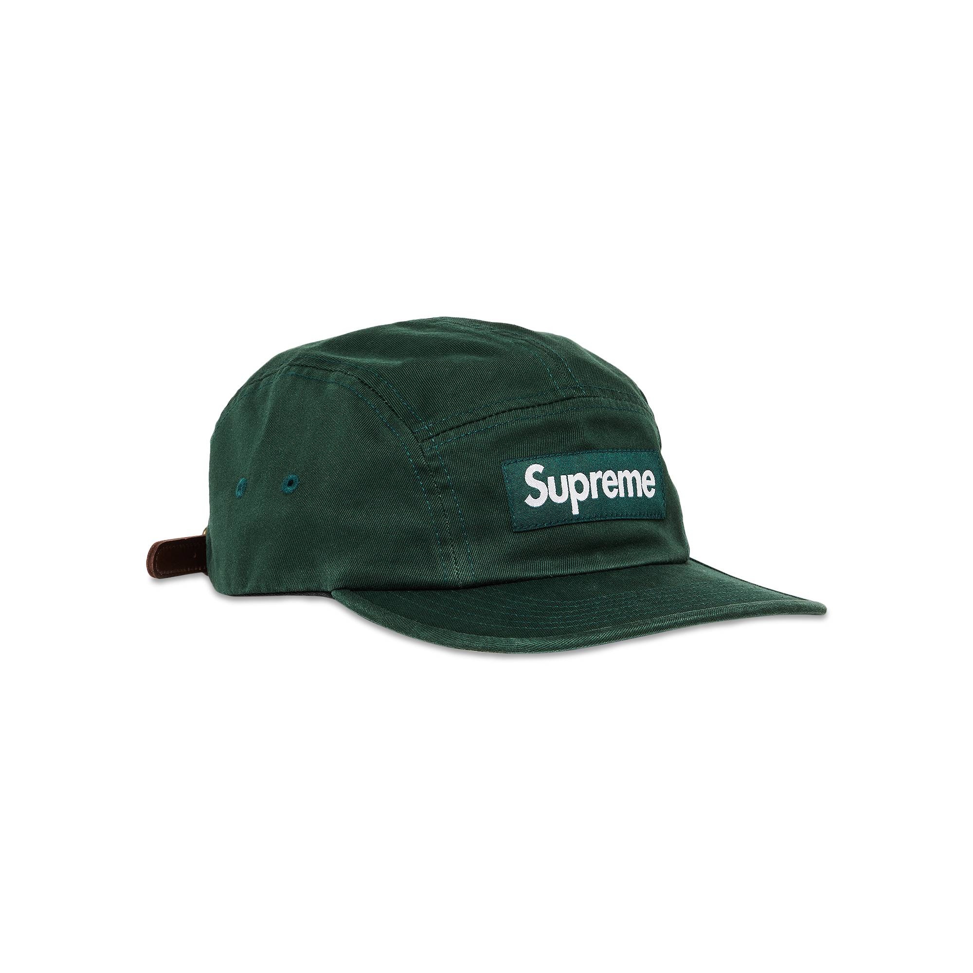 Supreme Washed Chino Twill Camp Cap 'Pine Green' - 2