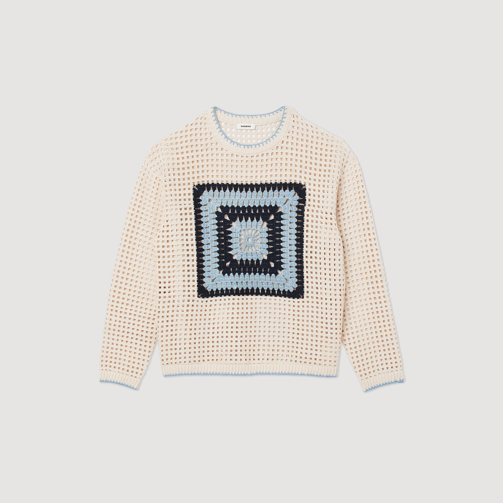 Crochet knit sweater - 1