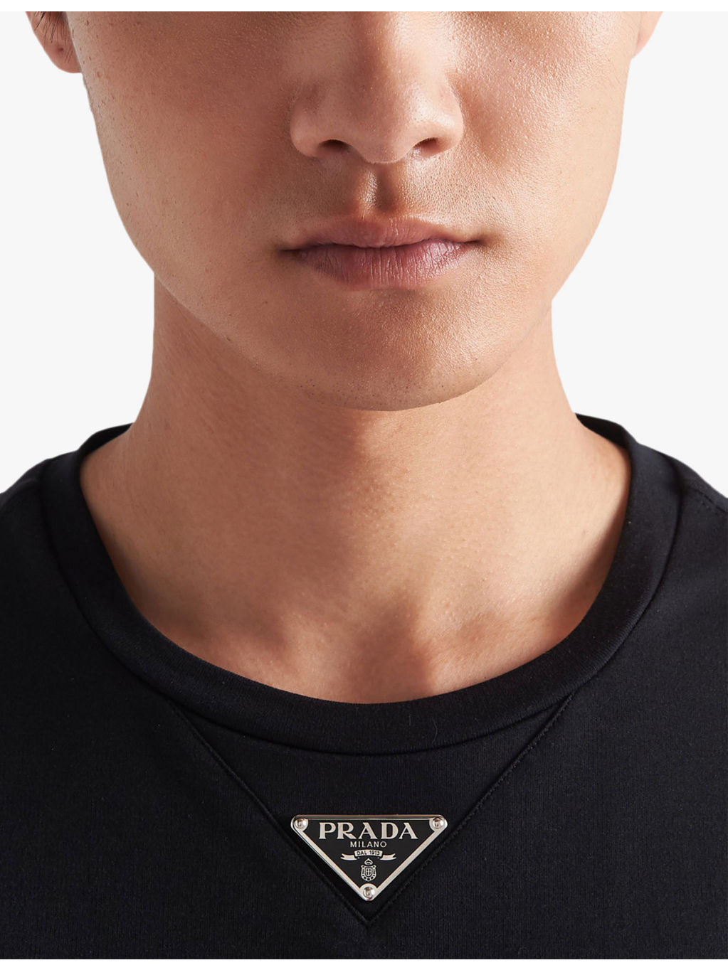 Short-sleeved logo-tab cotton-jersey T-shirt - 5