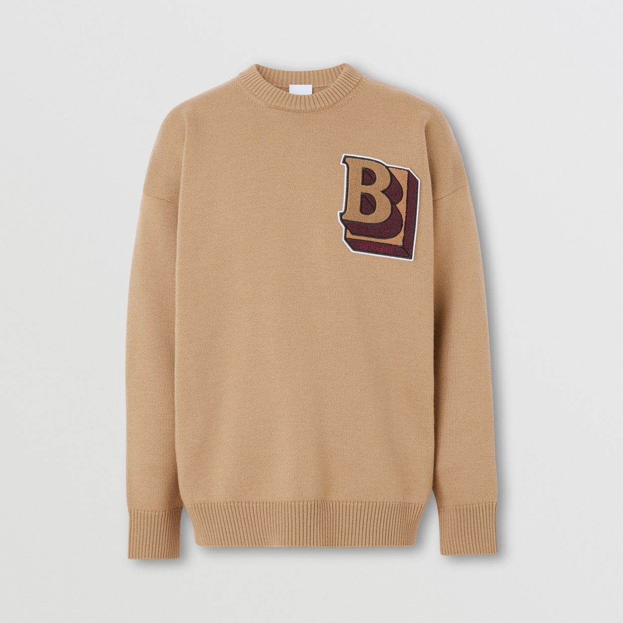 Letter Graphic Wool Sweater - 1