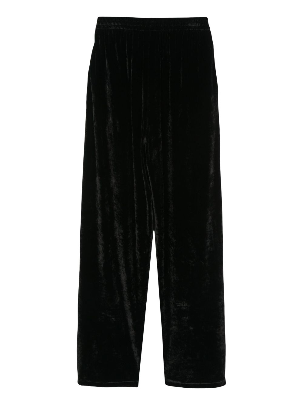velvet-effect straight-leg trousers - 2