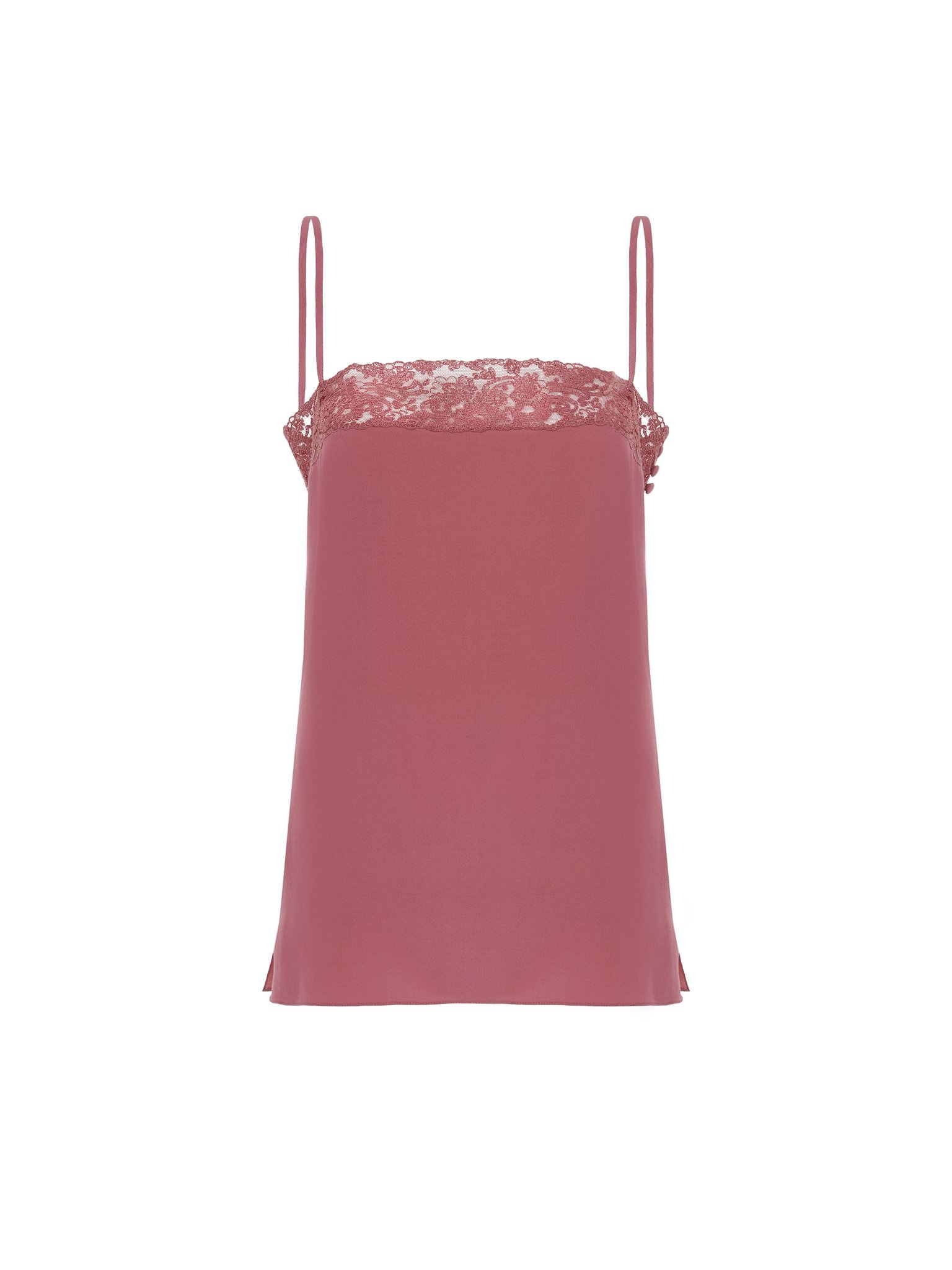CAMISOLE TOP IN CRÊPE DE CHINE & LACE - 1