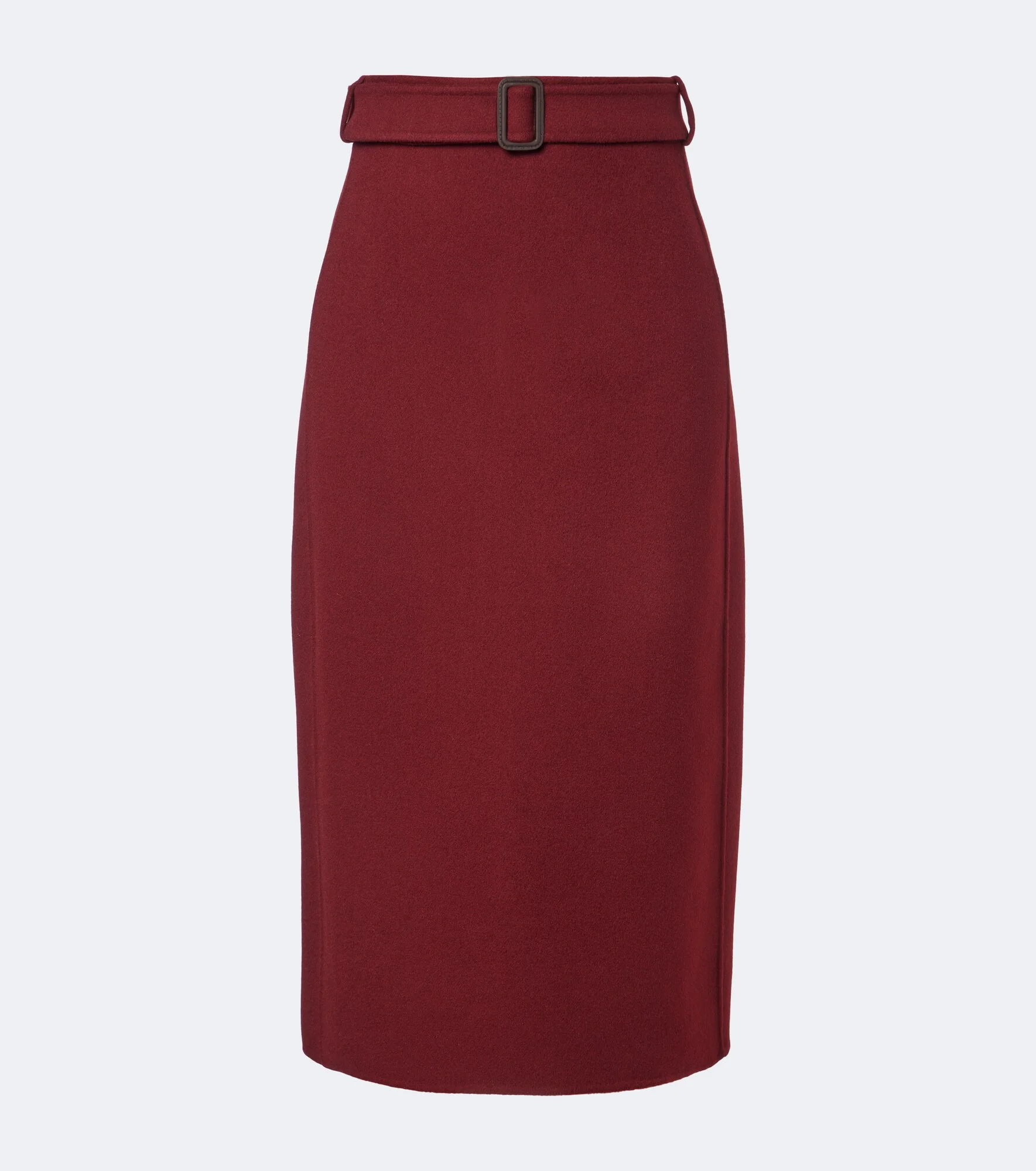 Belted virgin wool pencil skirt - 1