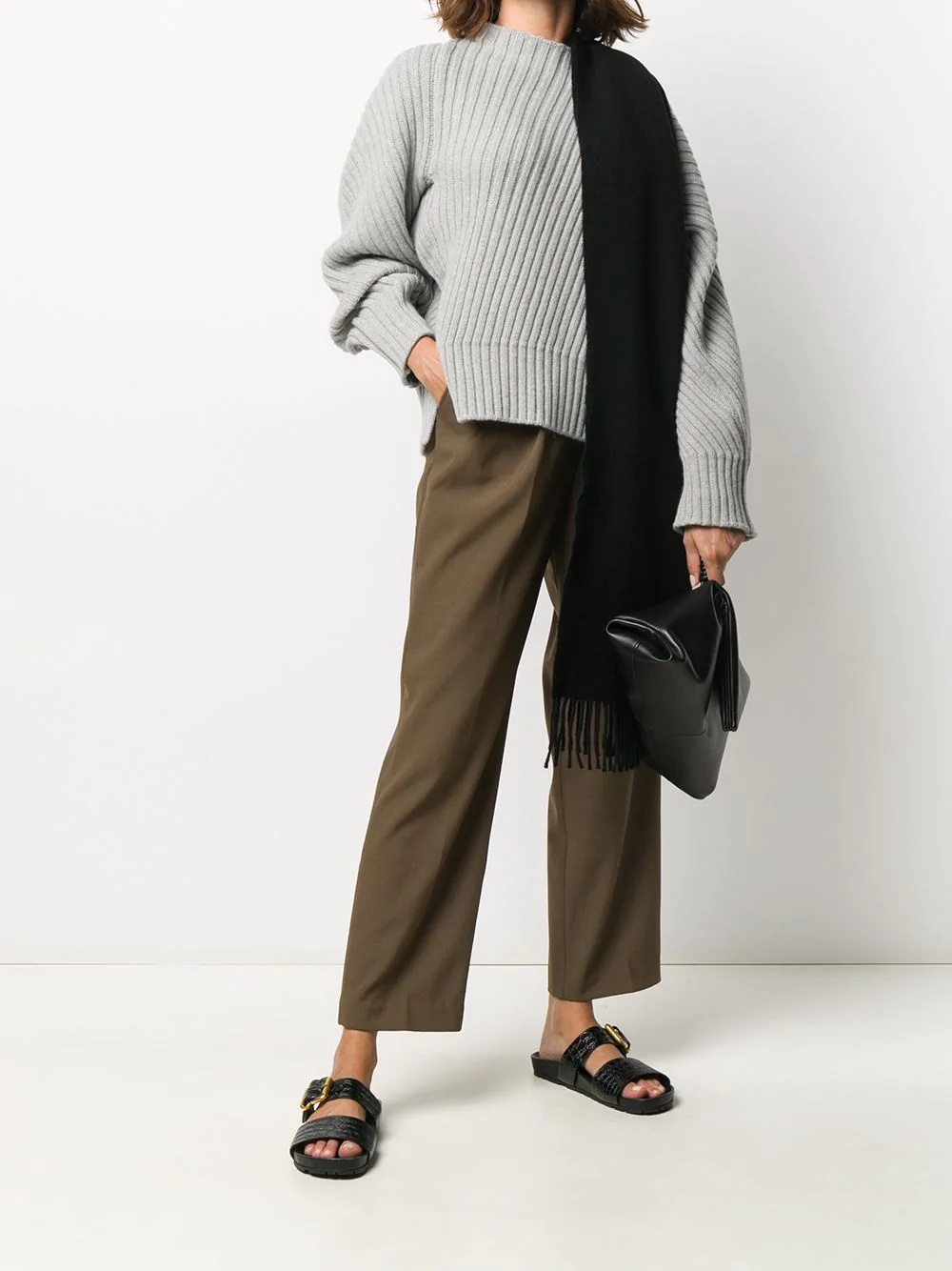 diagonal rib-knit jumper - 2