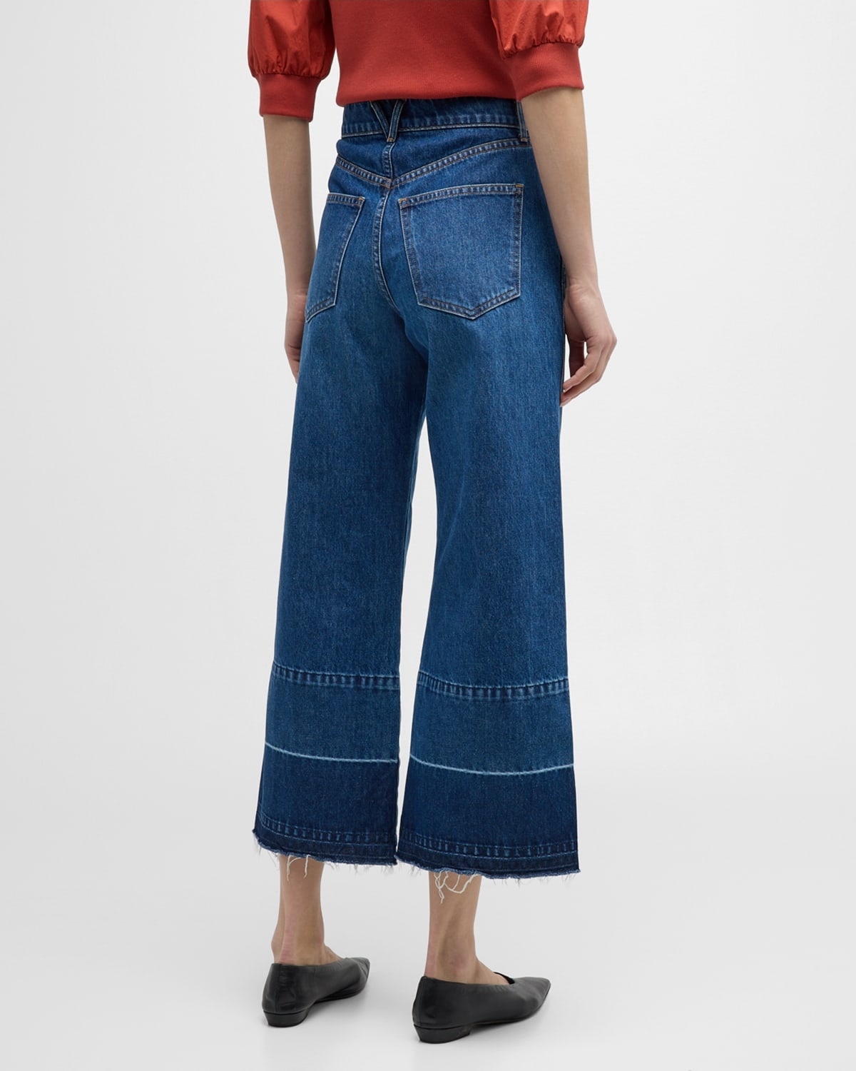 Taylor Cropped High-Rise Wide Jeans - 6