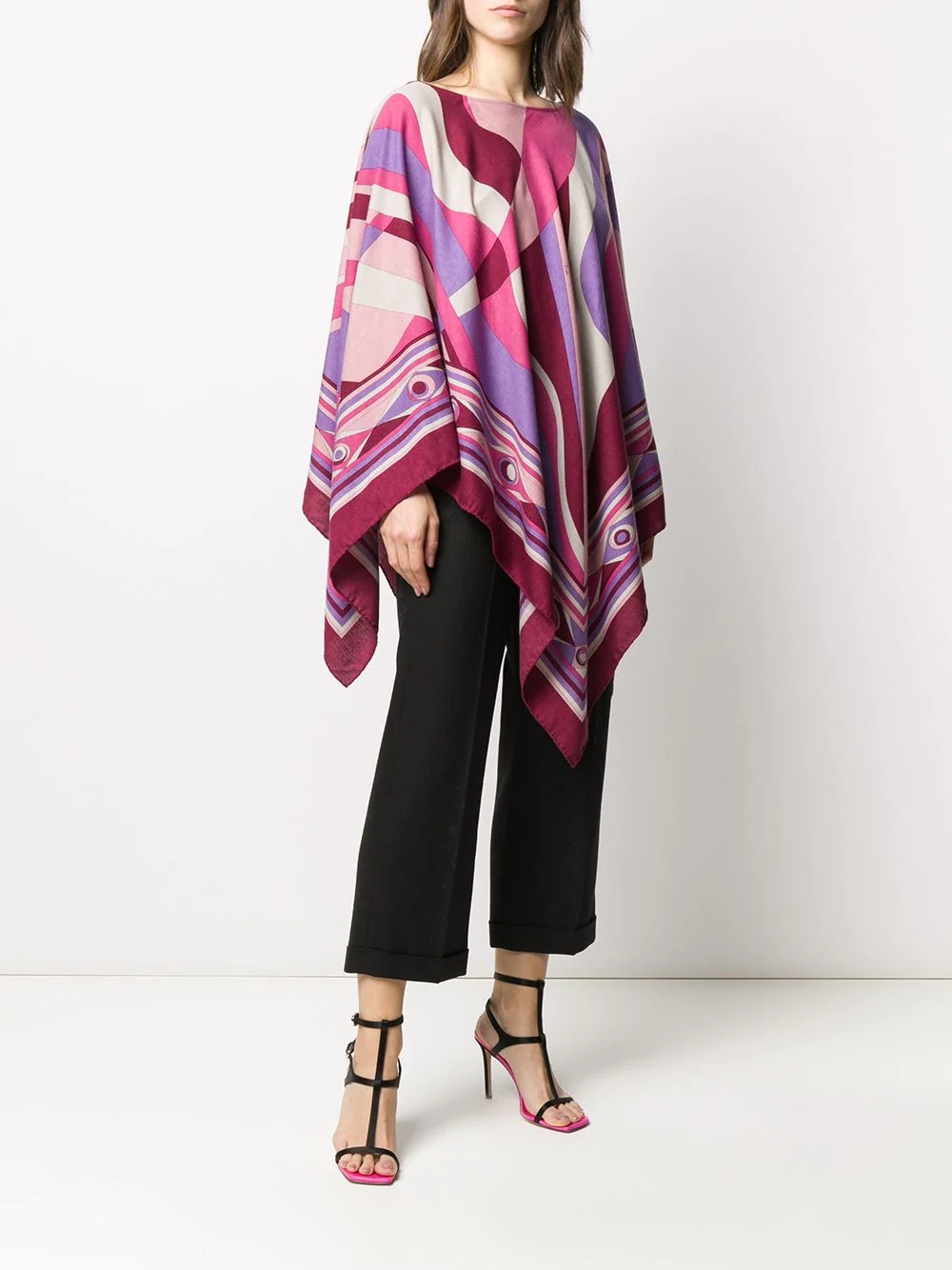 Occhi-print poncho - 3