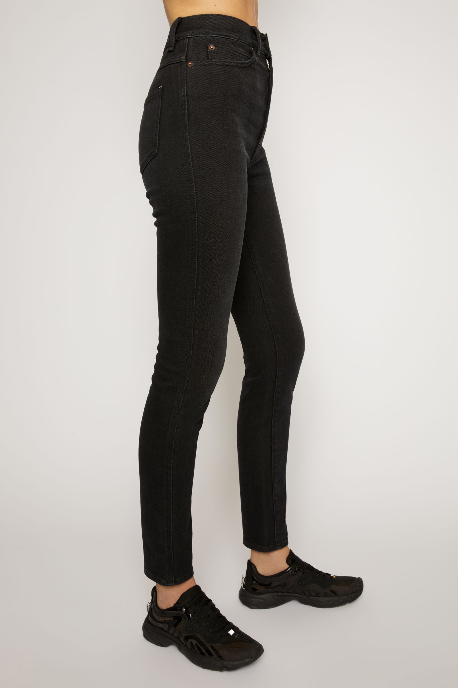 Super high-rise skinny jeans washed black - 4