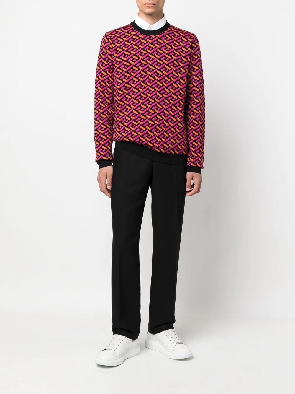 La Greca jacquard wool jumper - 2