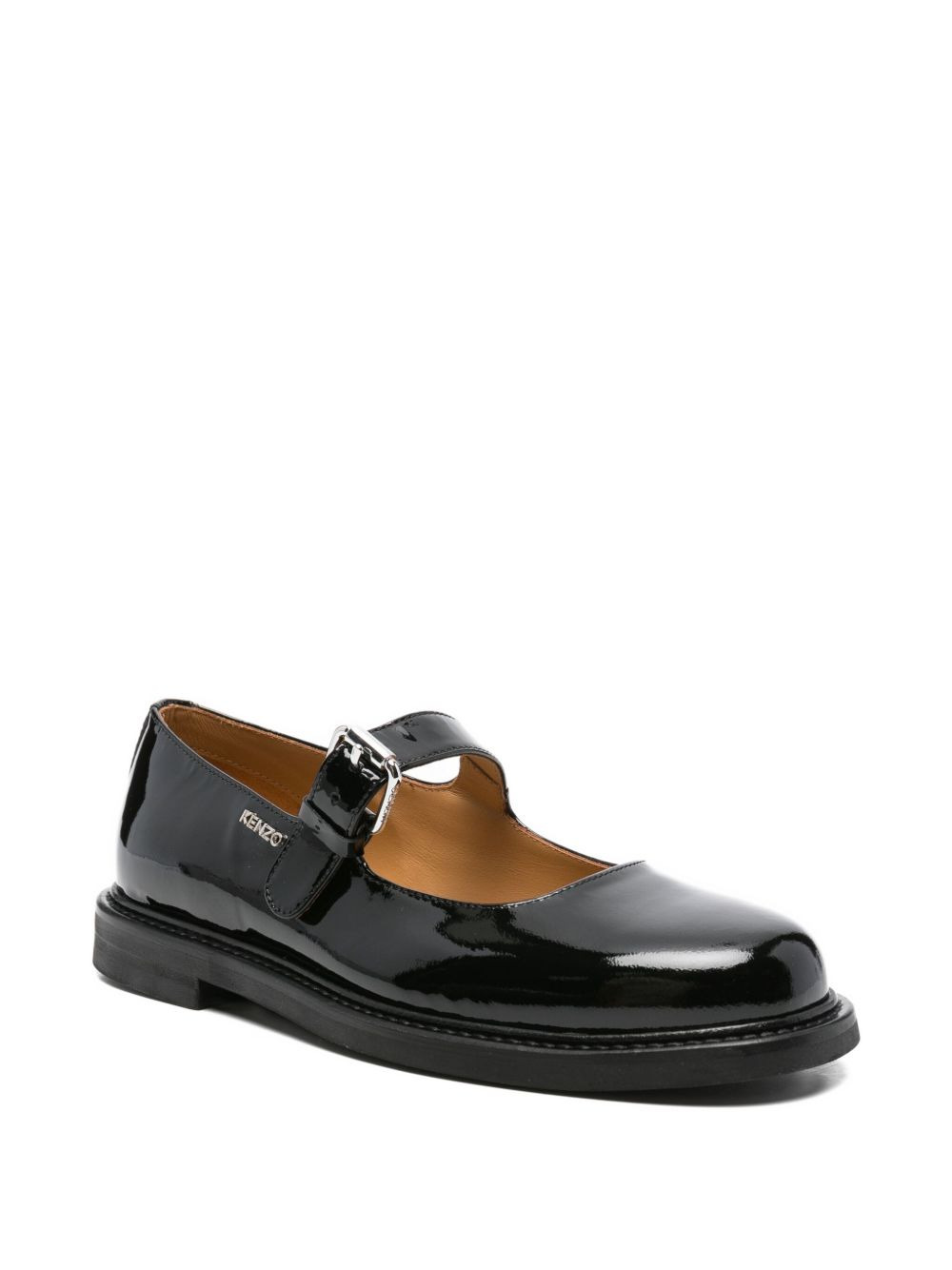 Smile buckle patent loafers - 2