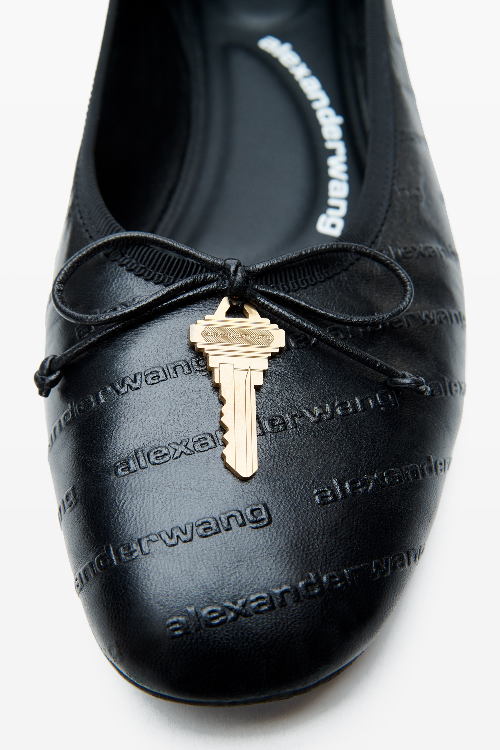 Black Lambskin Ballet Flats - 3