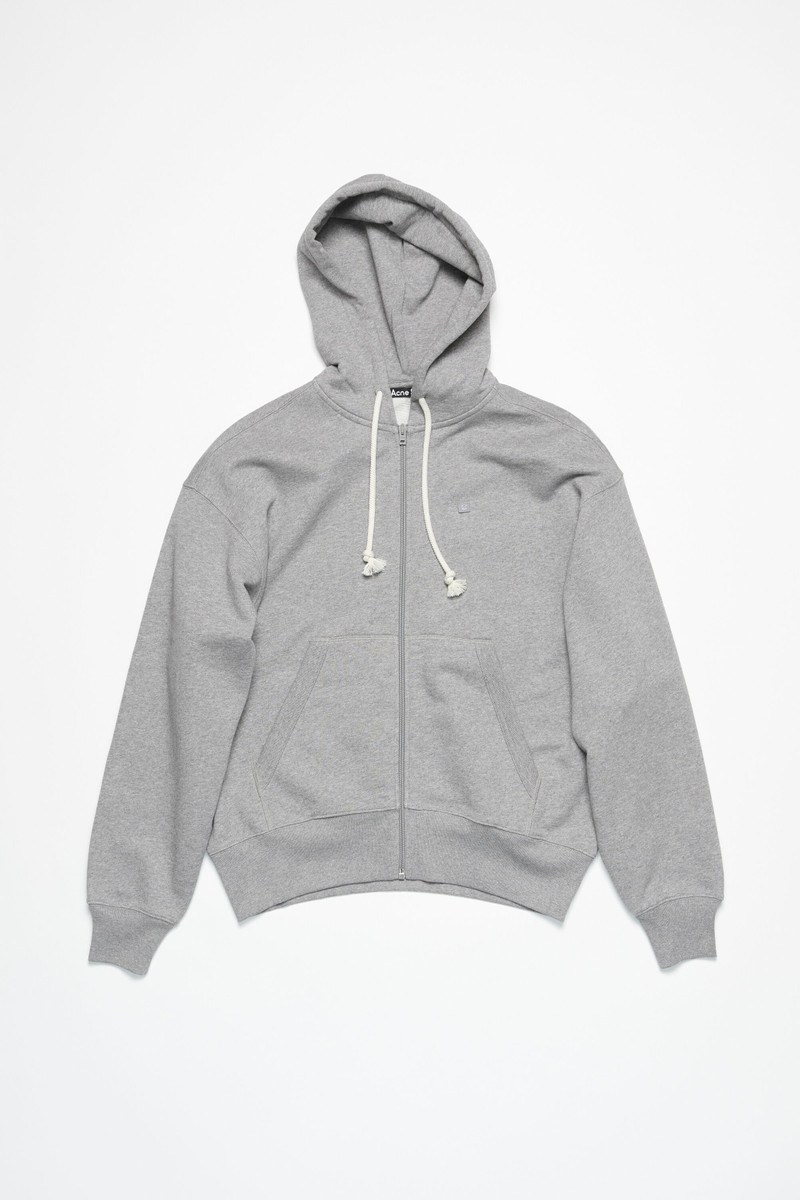 Hooded zip sweater - Light Grey Melange 1