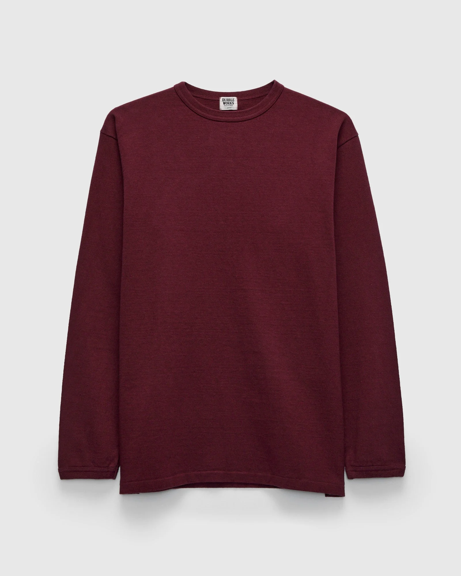 Stand Wheeler Heavyweight Longsleeve T-Shirt in Bordeaux - 1