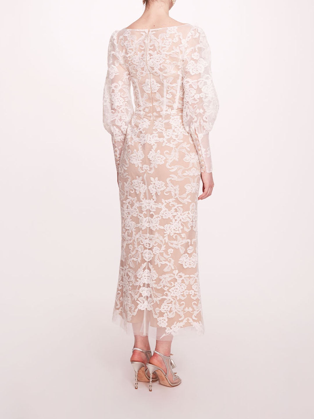 LONG SLEEVE CORDED MIDI DRESS - 2
