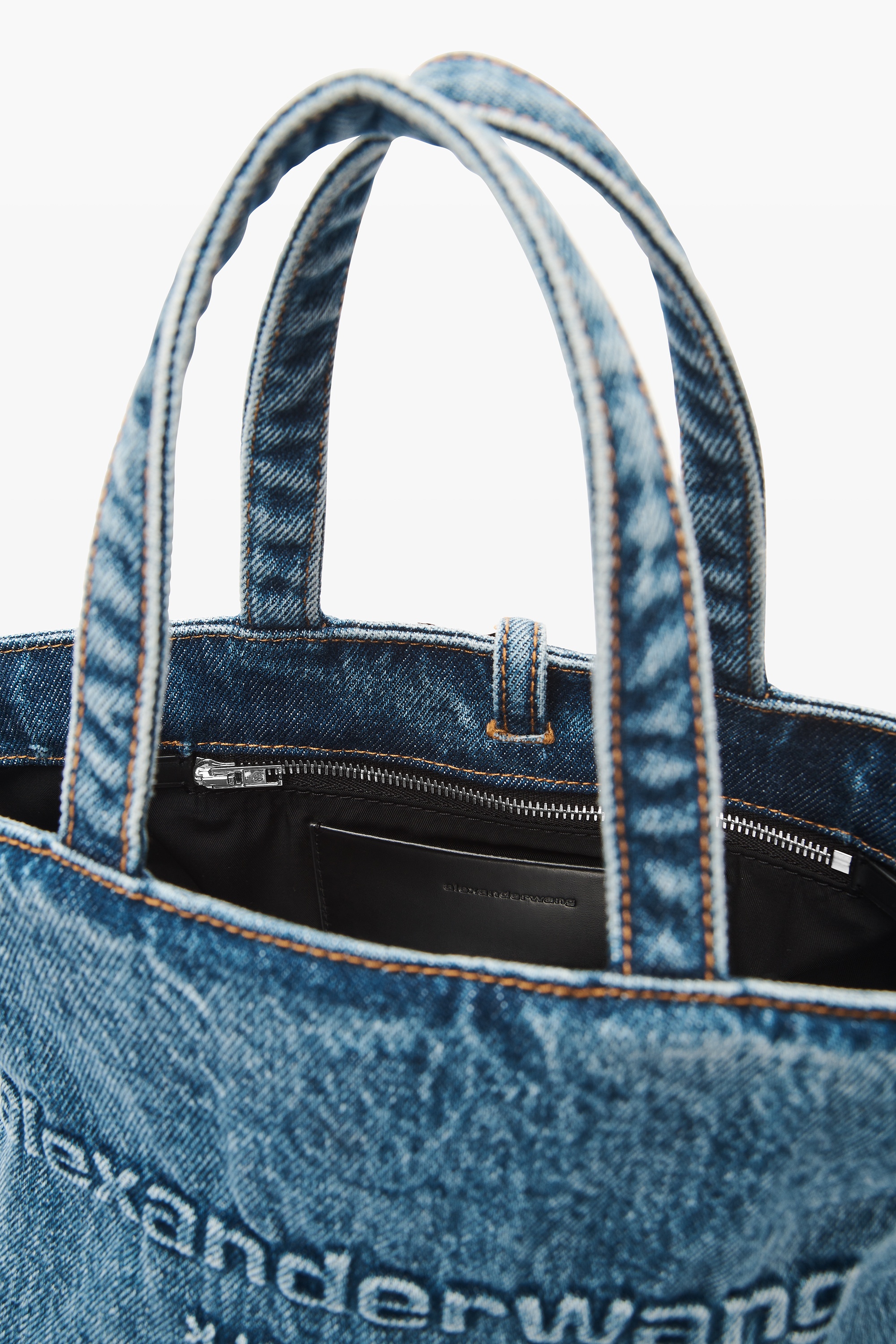 Small Punch Tote in Vintage Medium Indigo - 4