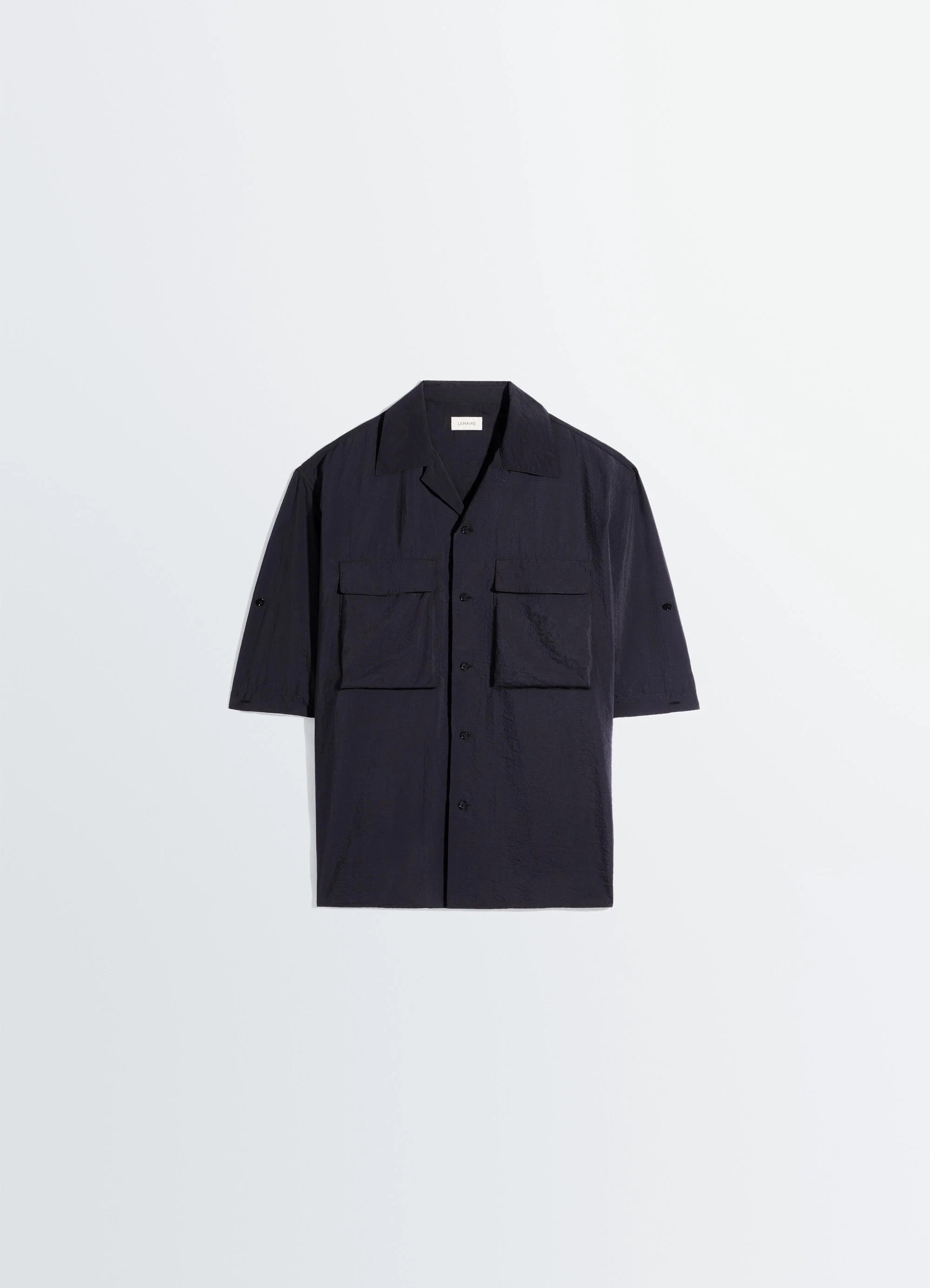 SHORT SLEEVE UTILITY SHIRT IN WASHED TECHNICAL COTTON - 1