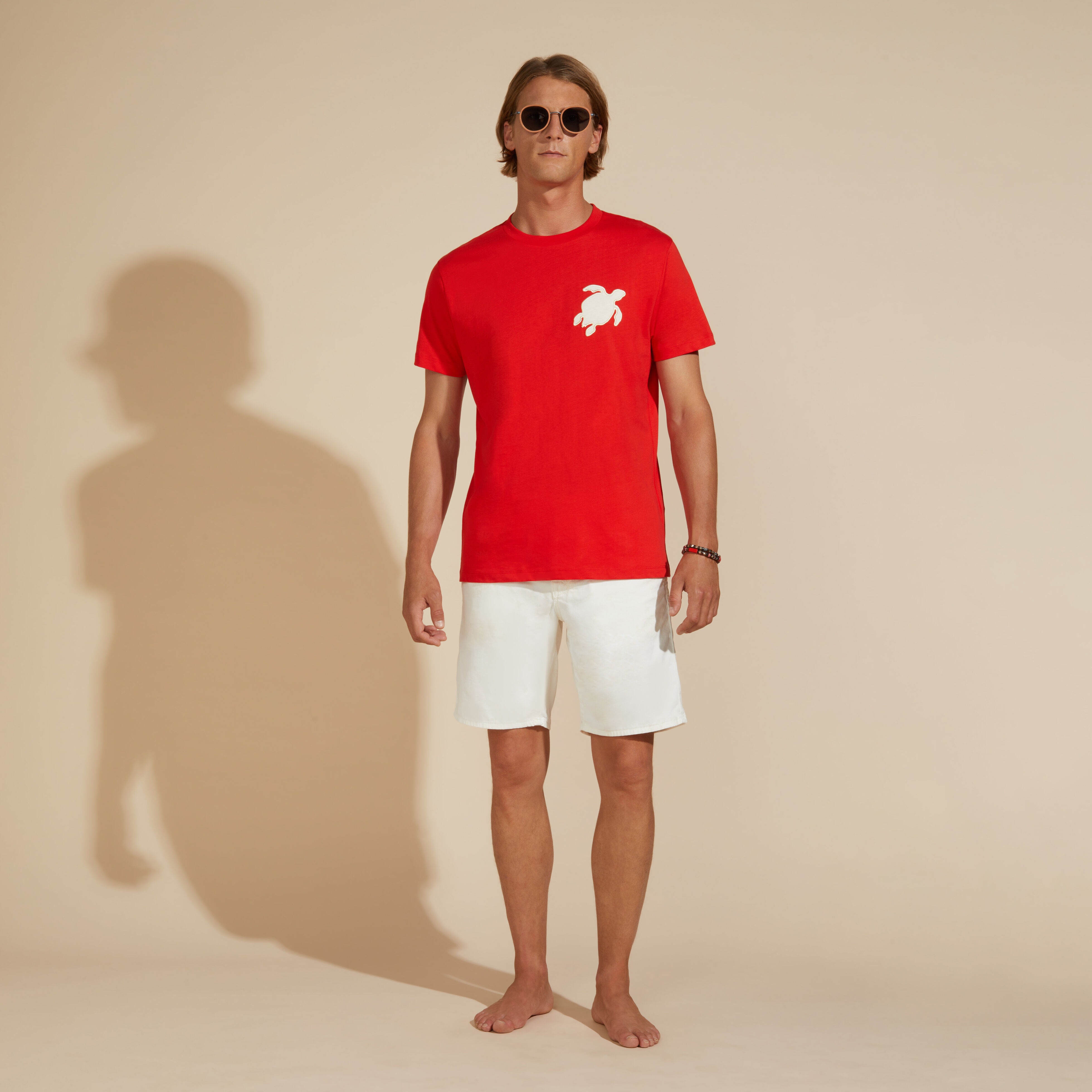 Men Cotton T-Shirt Turtle Patch - 5