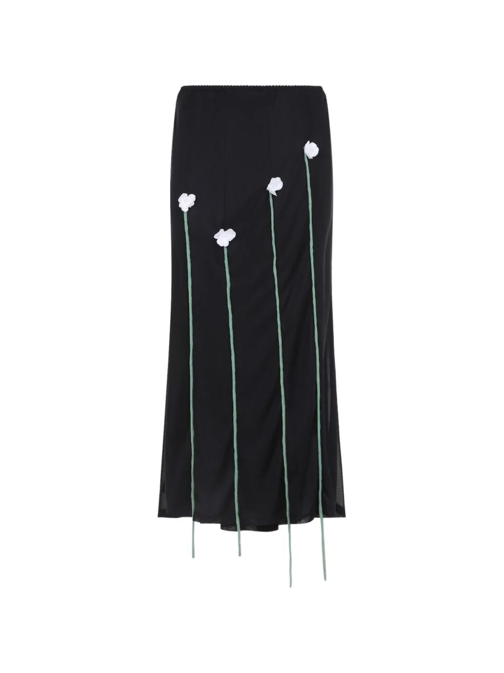 floral-embellishment midi skirt - 1