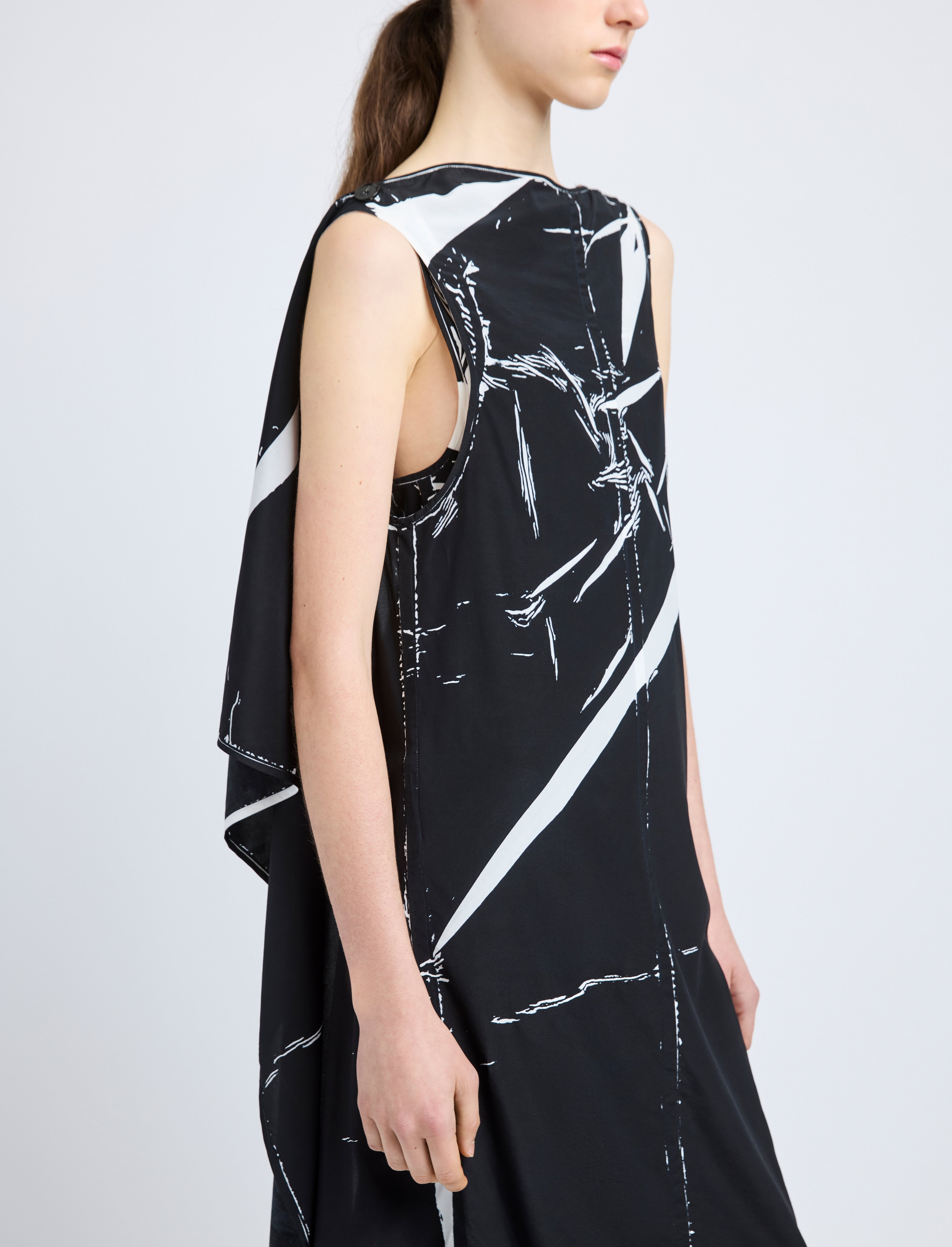 Ondine Dress in Garment Printed Silk Viscose - 5