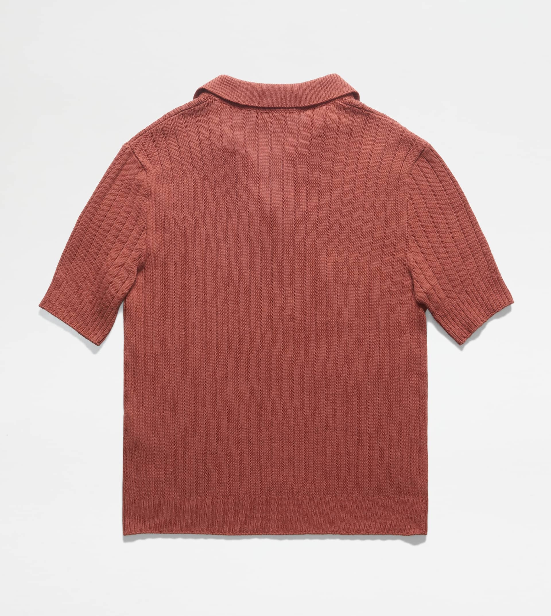 LINEN BLEND POLO SHIRT - ORANGE - 8