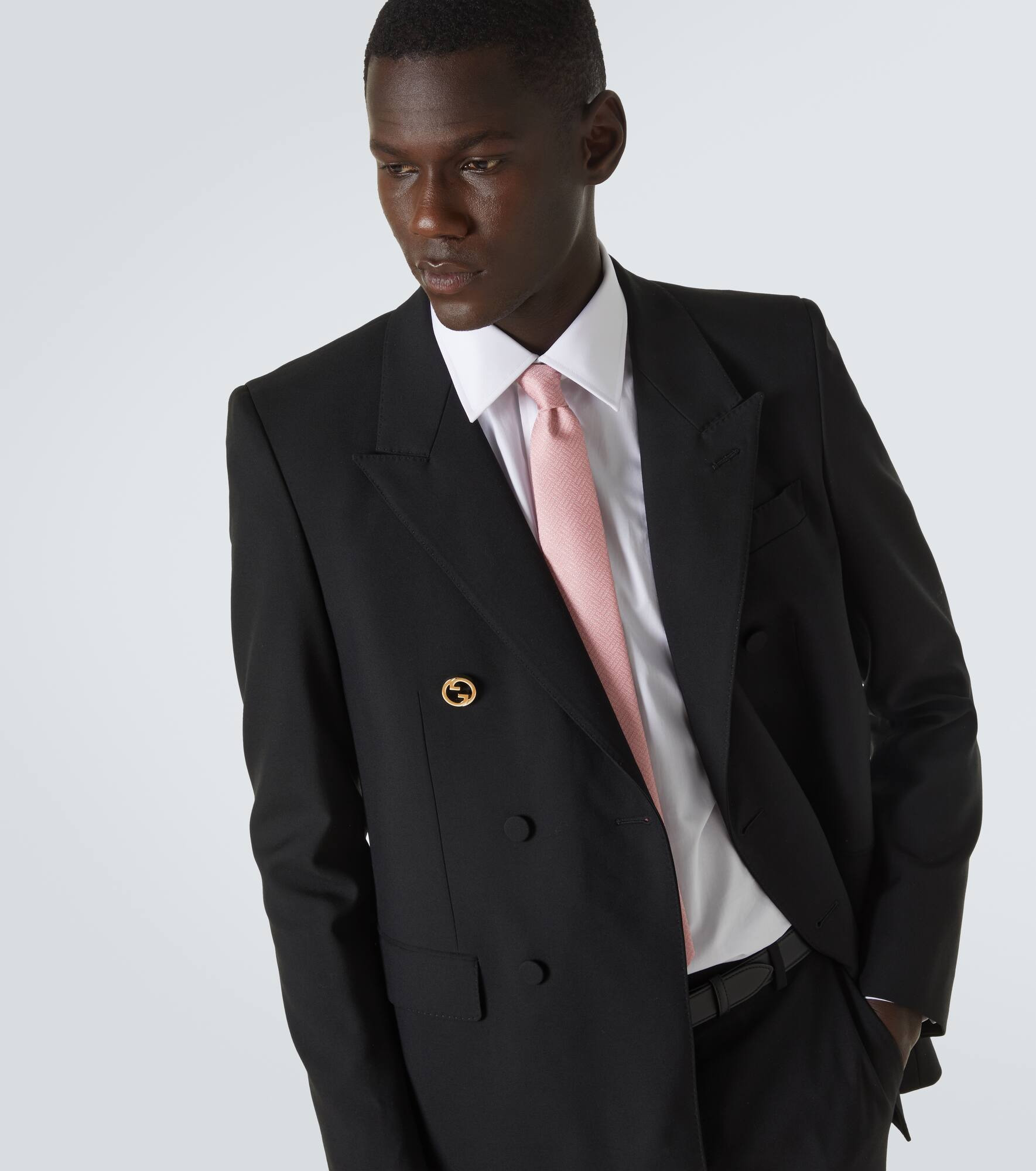 Logo silk jacquard tie - 3