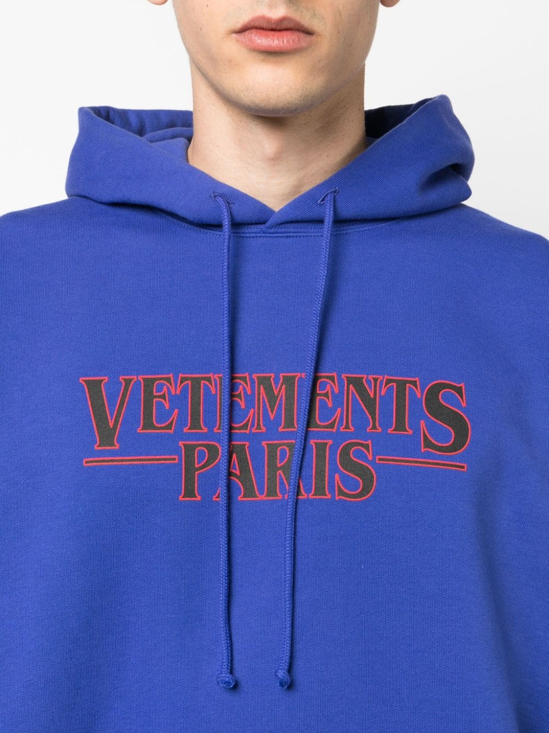 logo-print cotton hoodie 6