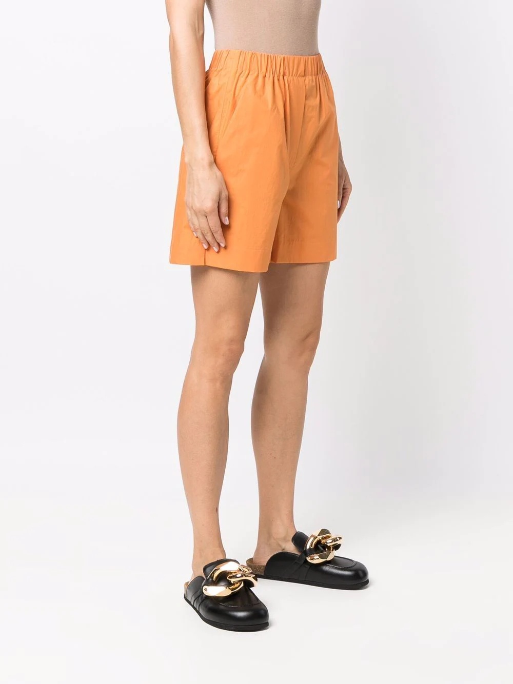 elasticated-waist cotton shorts - 3