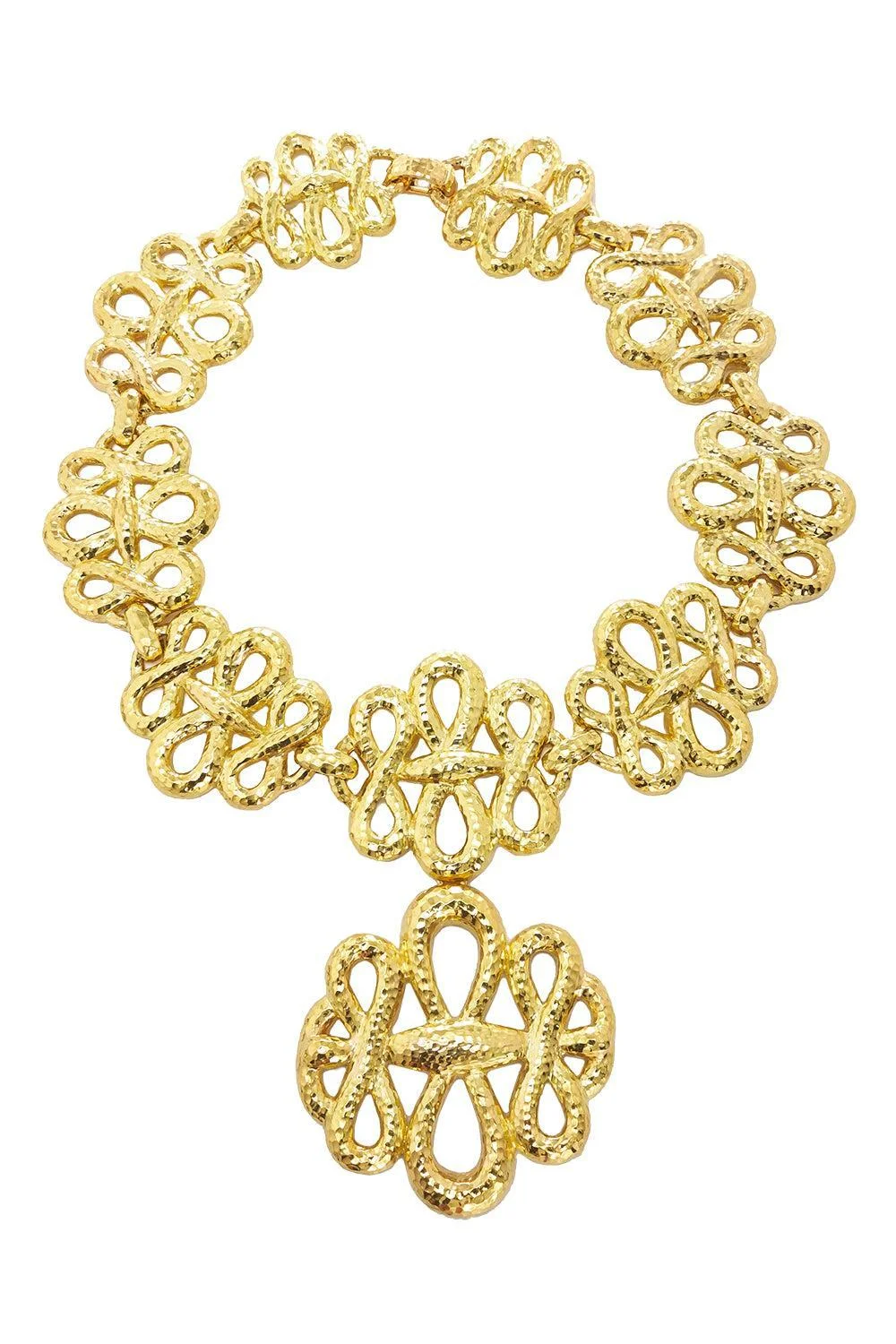 Triple Inifinty Hammered Necklace - 1