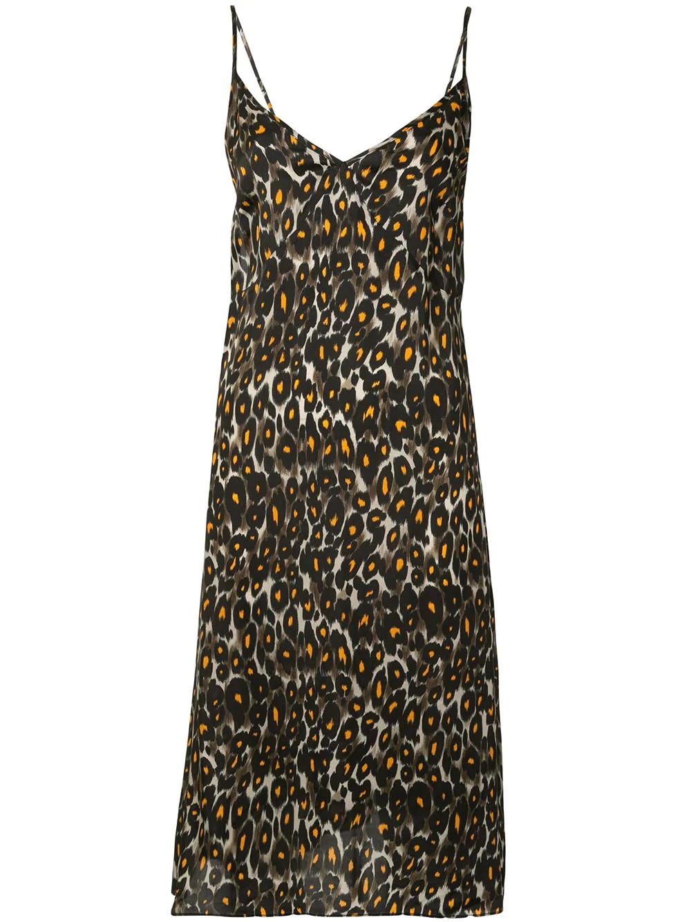 leopard-print slip dress - 1