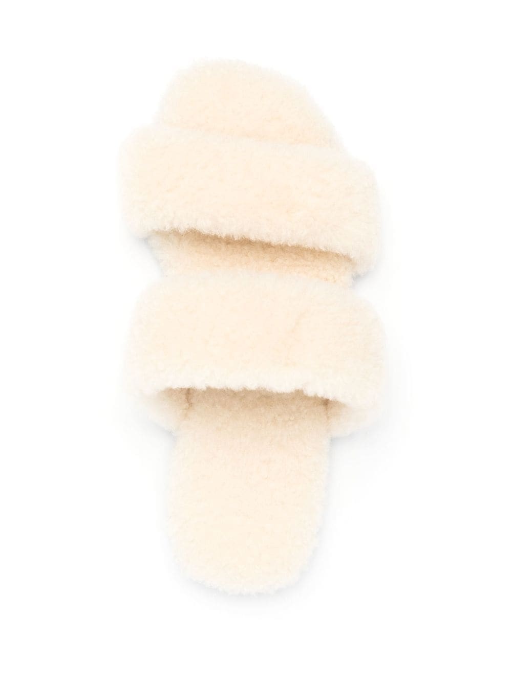 shearling flat mules - 7