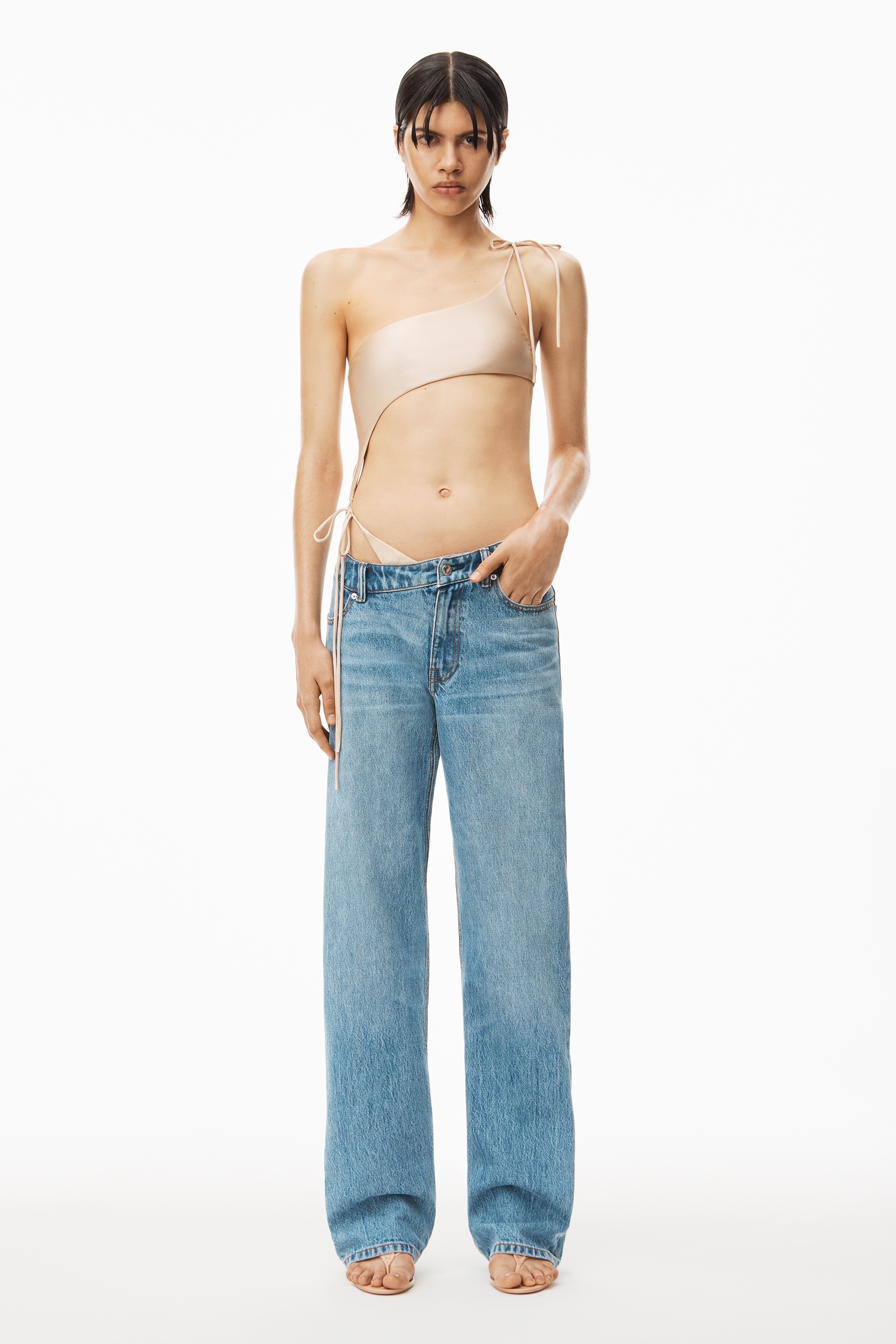 ASYMMETRICAL SLOUCHY JEAN IN DENIM - 2