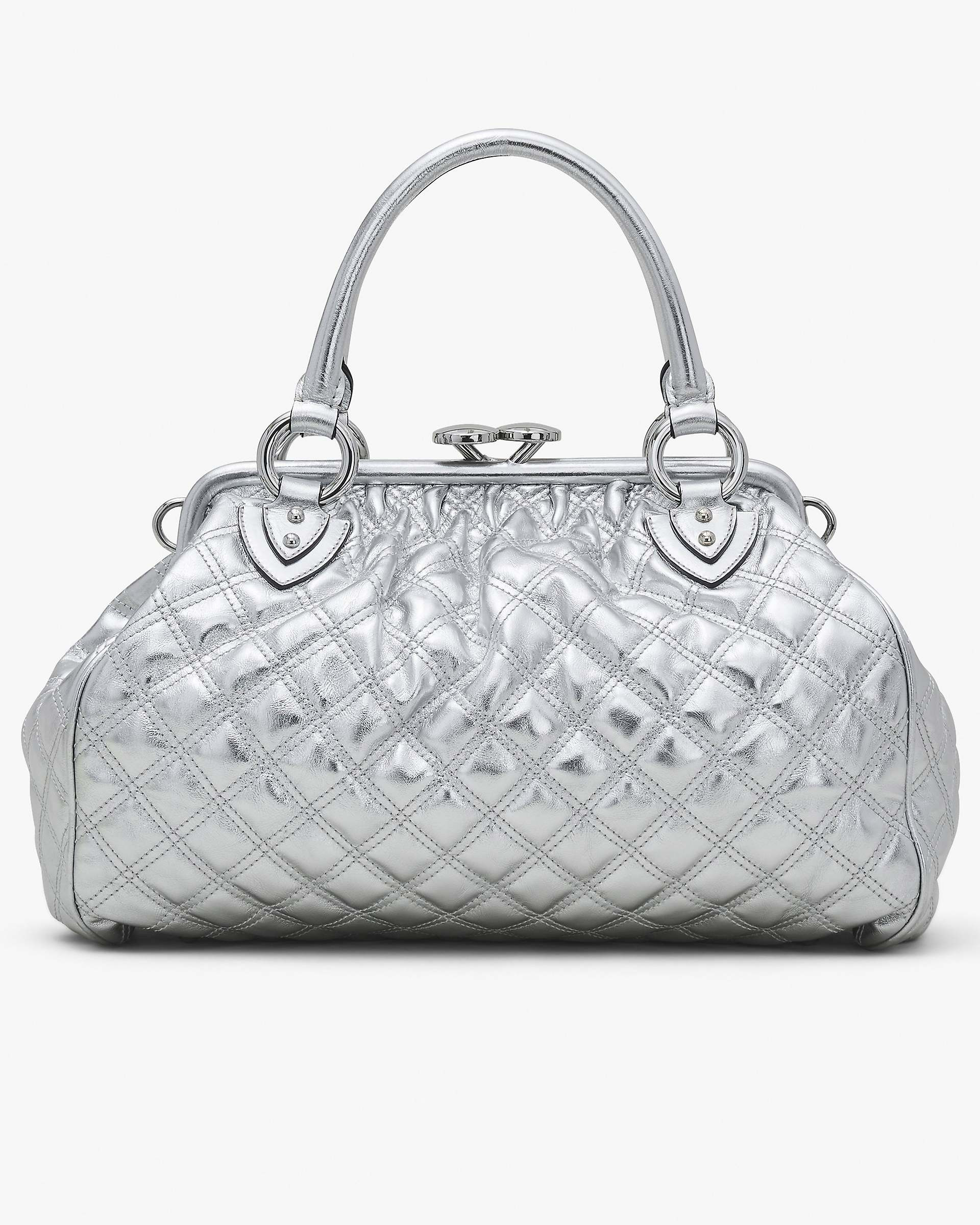 RE-EDITION QUILTED METALLIC LEATHER STAM BAG - 4