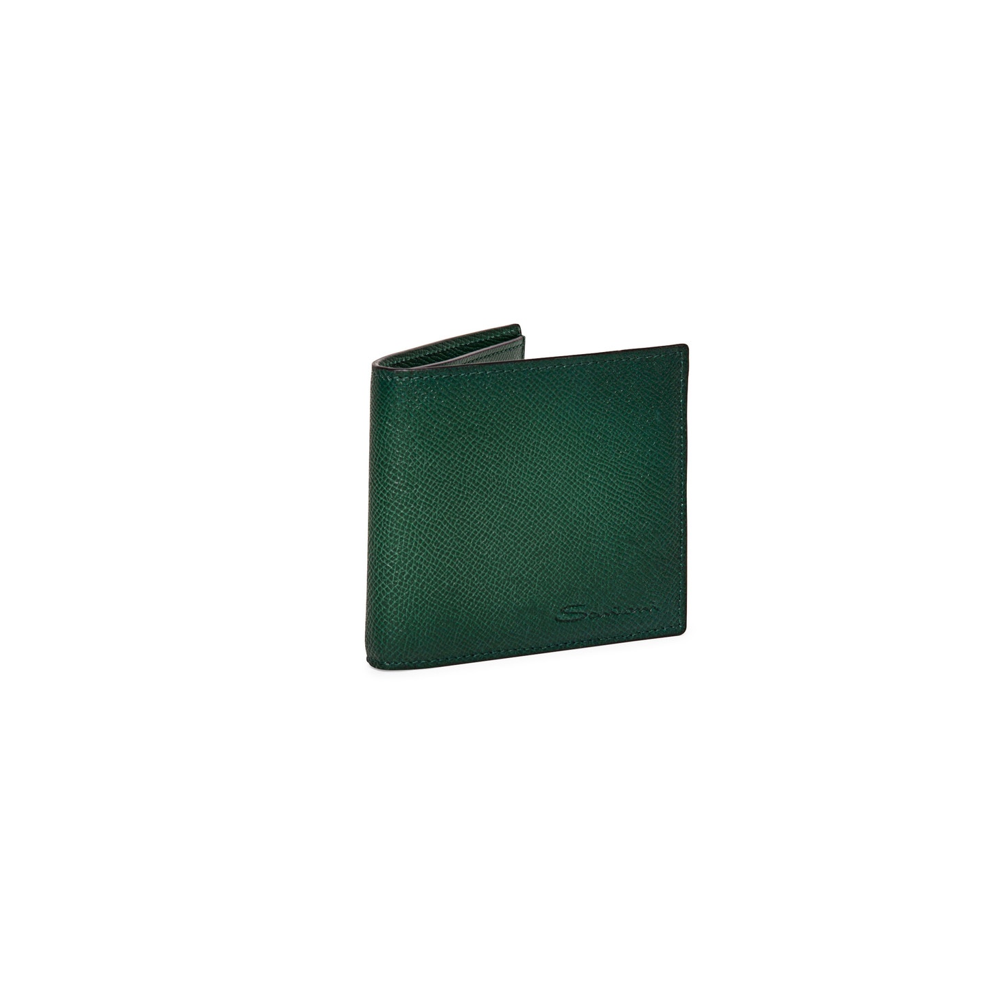 Green saffiano leather wallet - 4