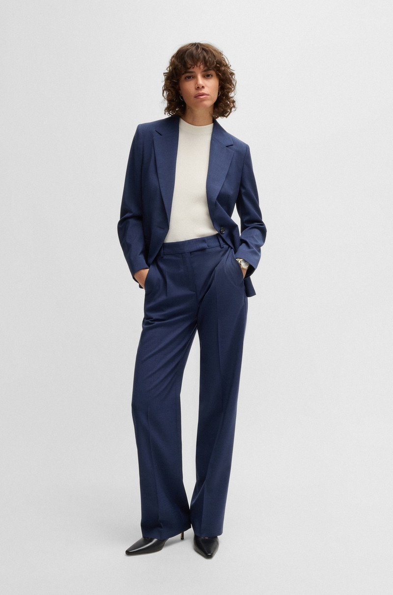 BOSS REGULAR-FIT BLAZER IN MICRO-CHECK VIRGIN WOOL outlook