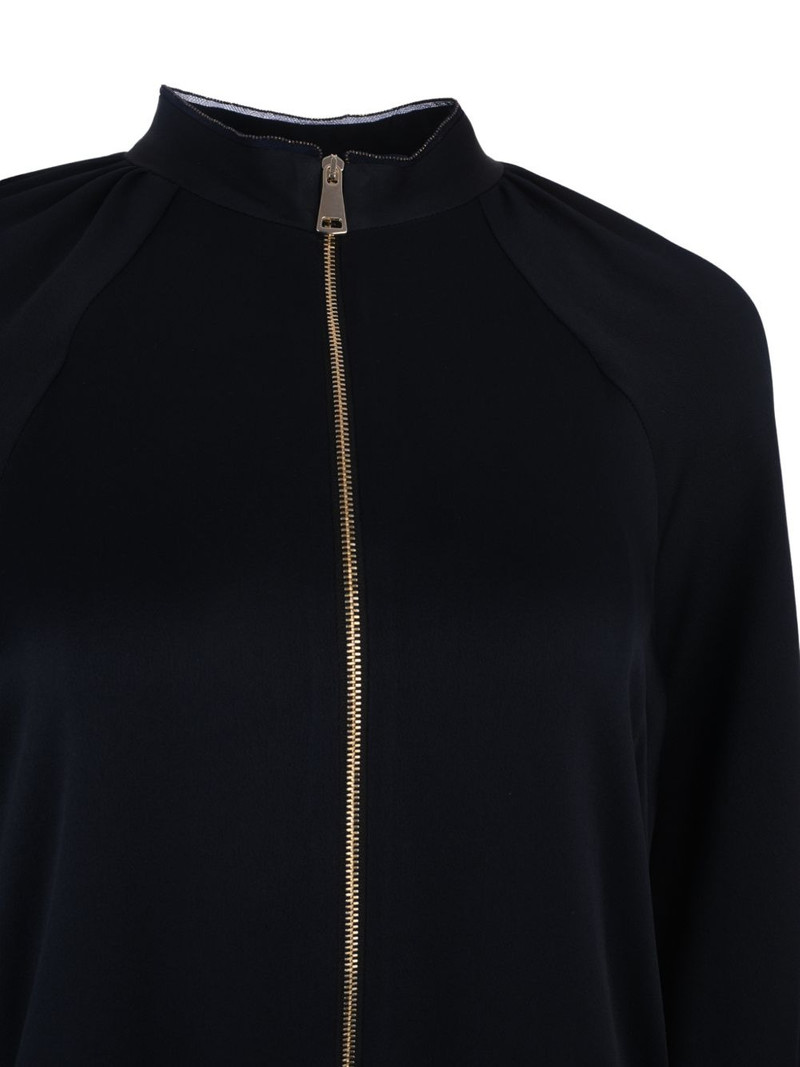 balloon-sleeve satin bomber jacket 3