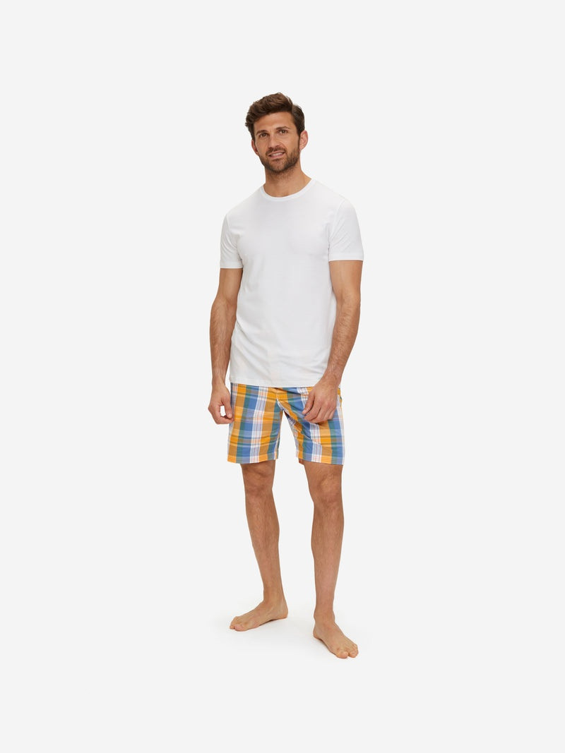 Derek Rose Men's Lounge Shorts Barker 32 Cotton Multi outlook