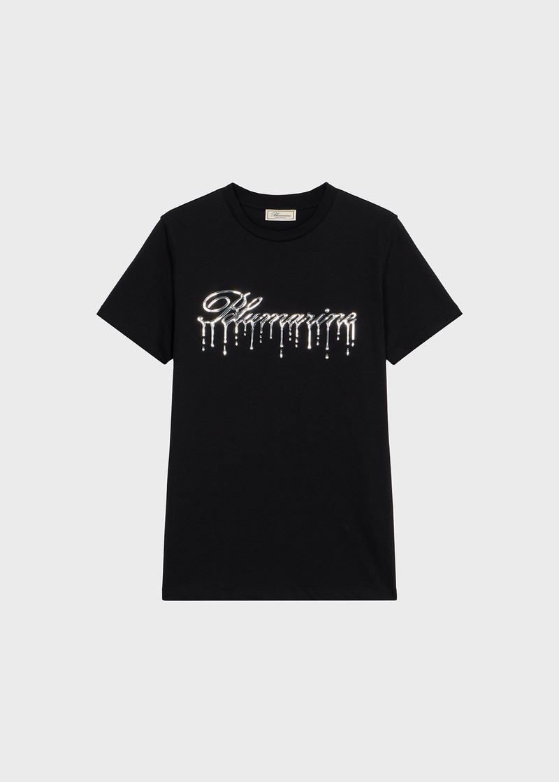 JERSEY T-SHIRT WITH DRIPPING-EFFECT LOGO 1