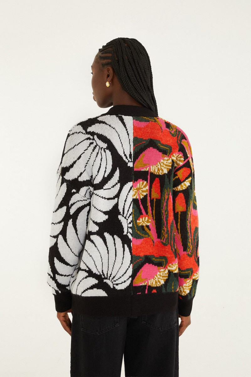 Mix Wild Mushrooms Knit Cardigan 3