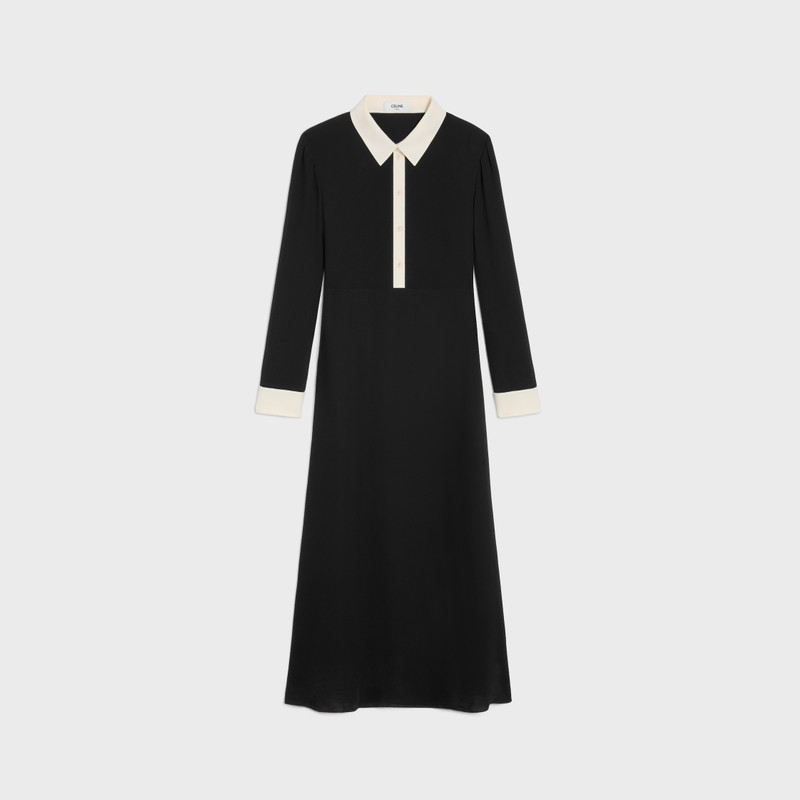 midi polo dress IN viscose georgette 1