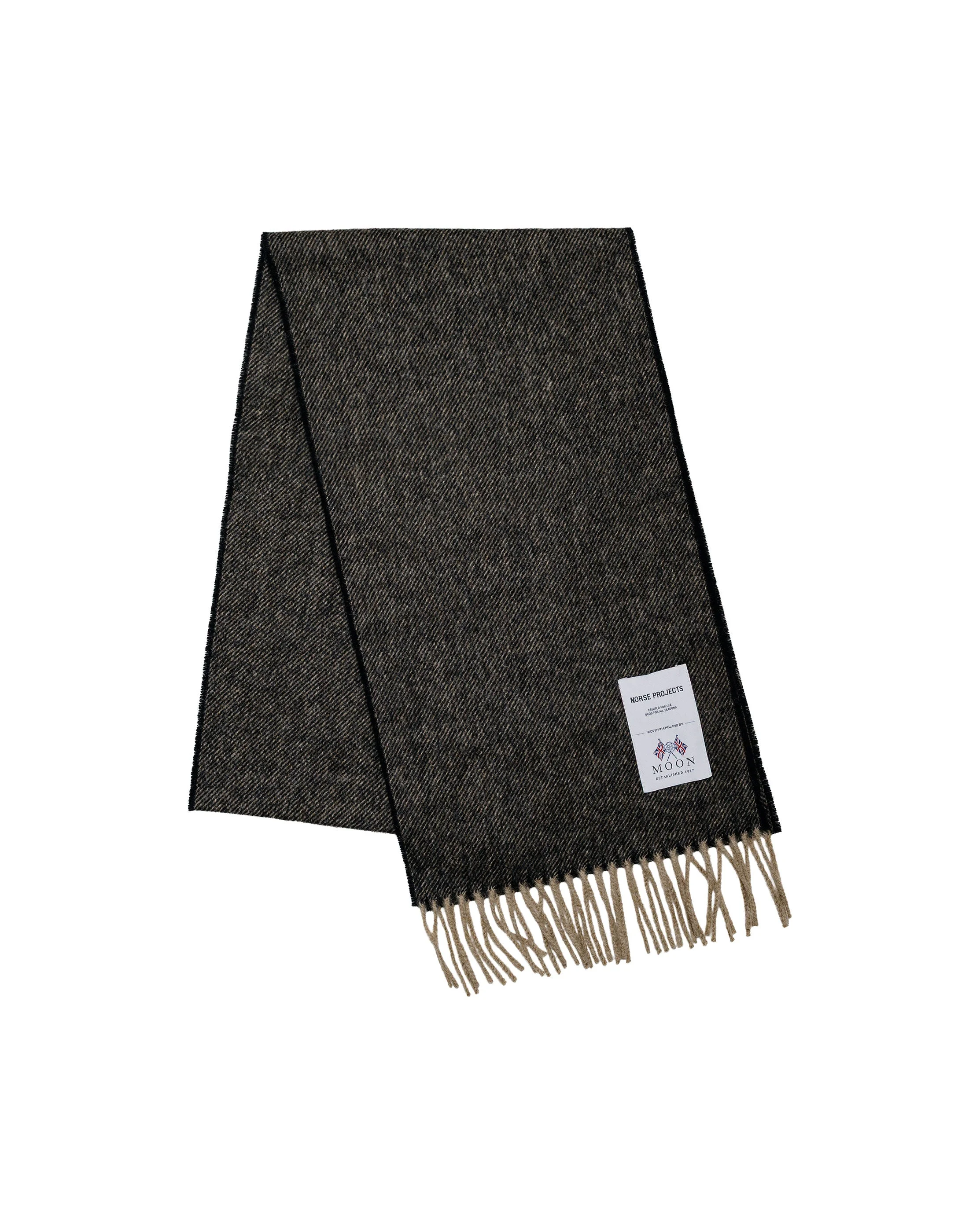 Moon Merino Lambswool Scarf Seal Brown - 1