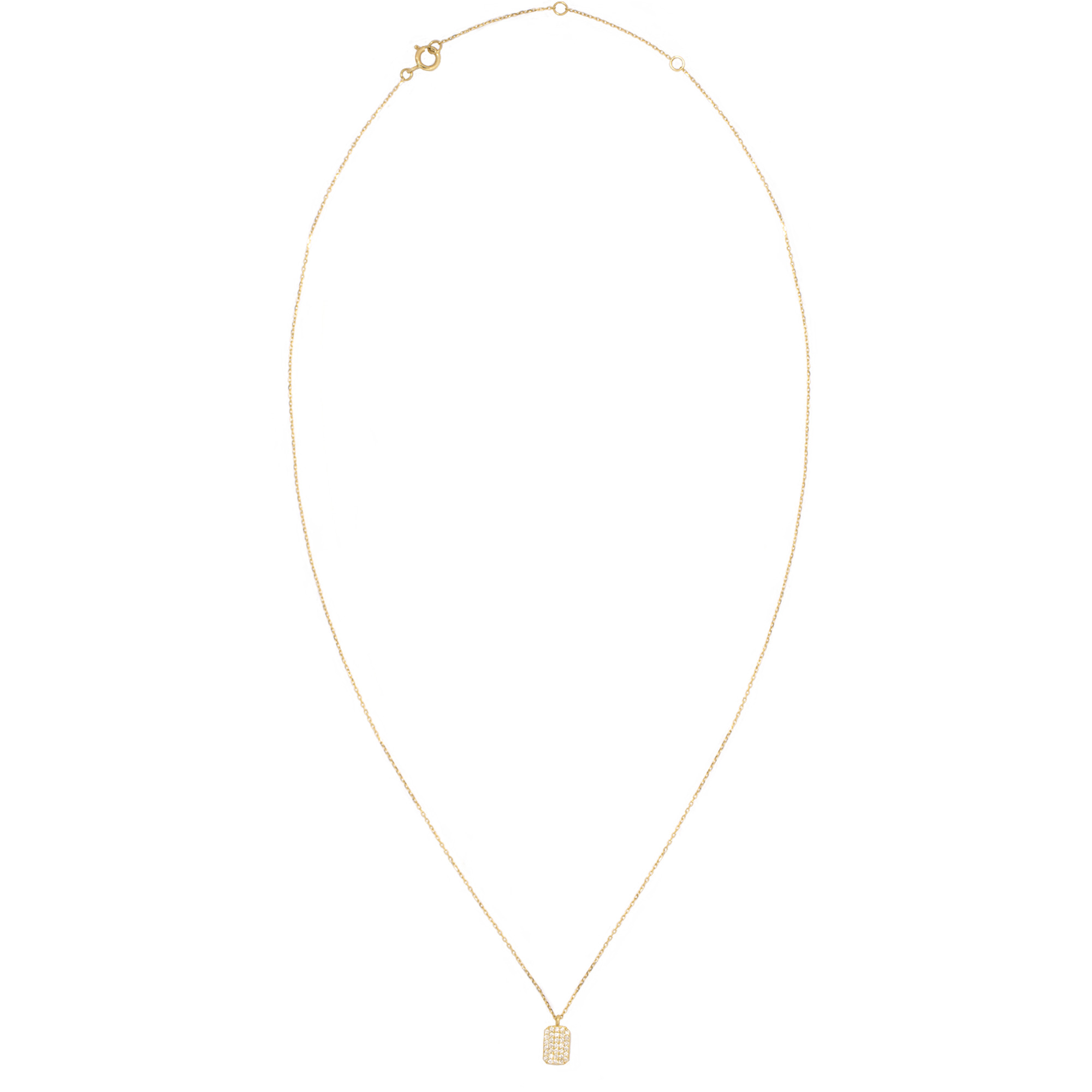 Tagged Diamond Pendant - 3