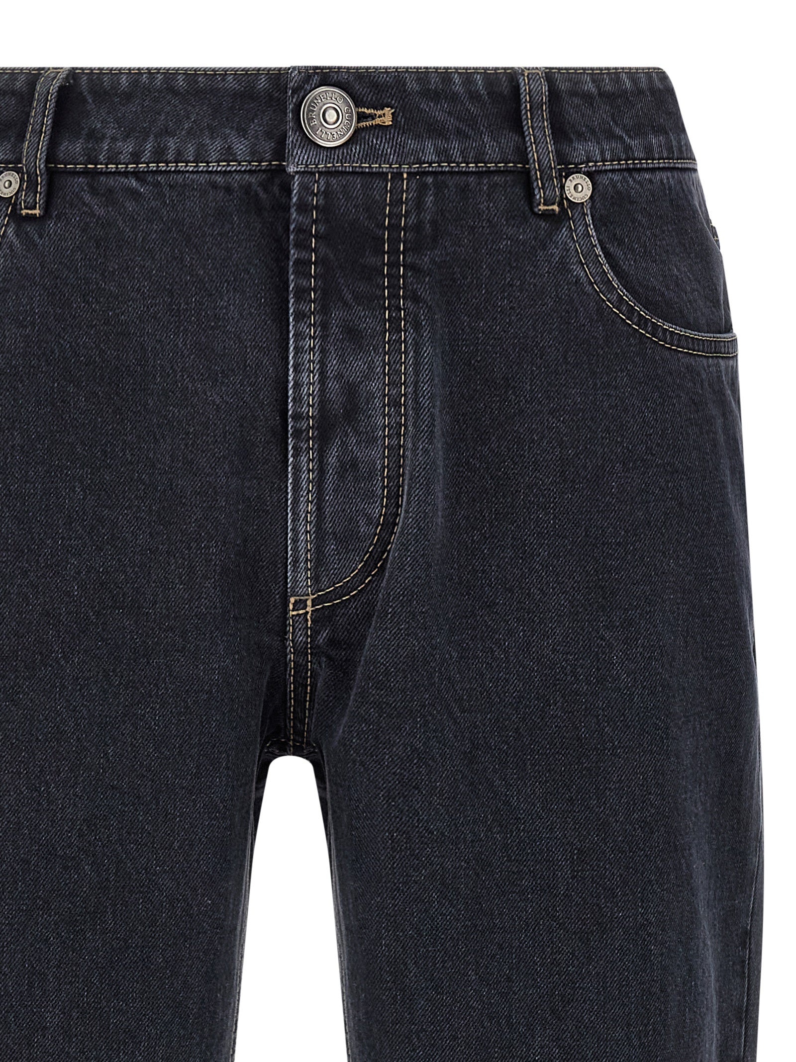 Garment-Dyed Jeans Gray - 3