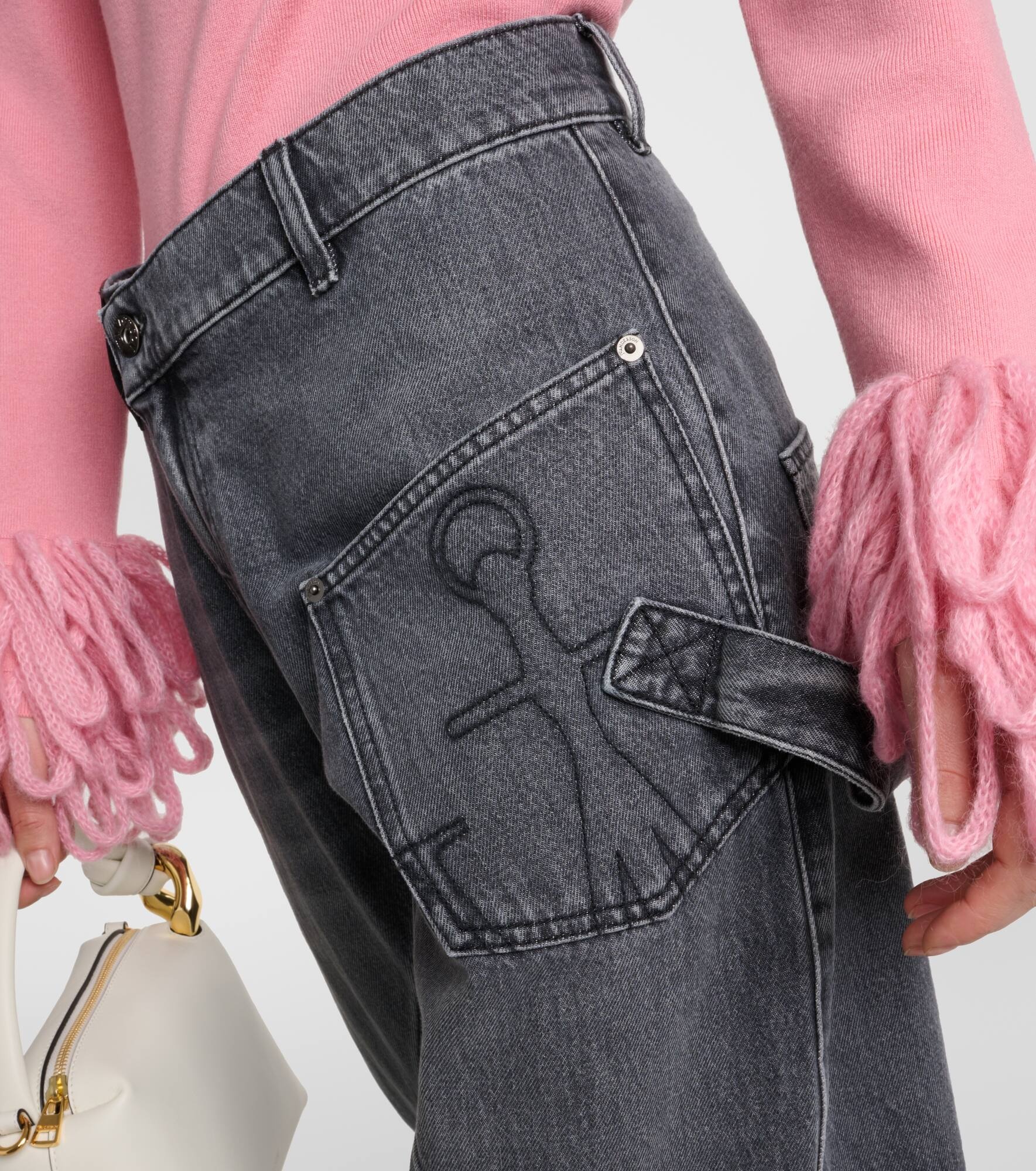 Twisted high-rise straight jeans - 4