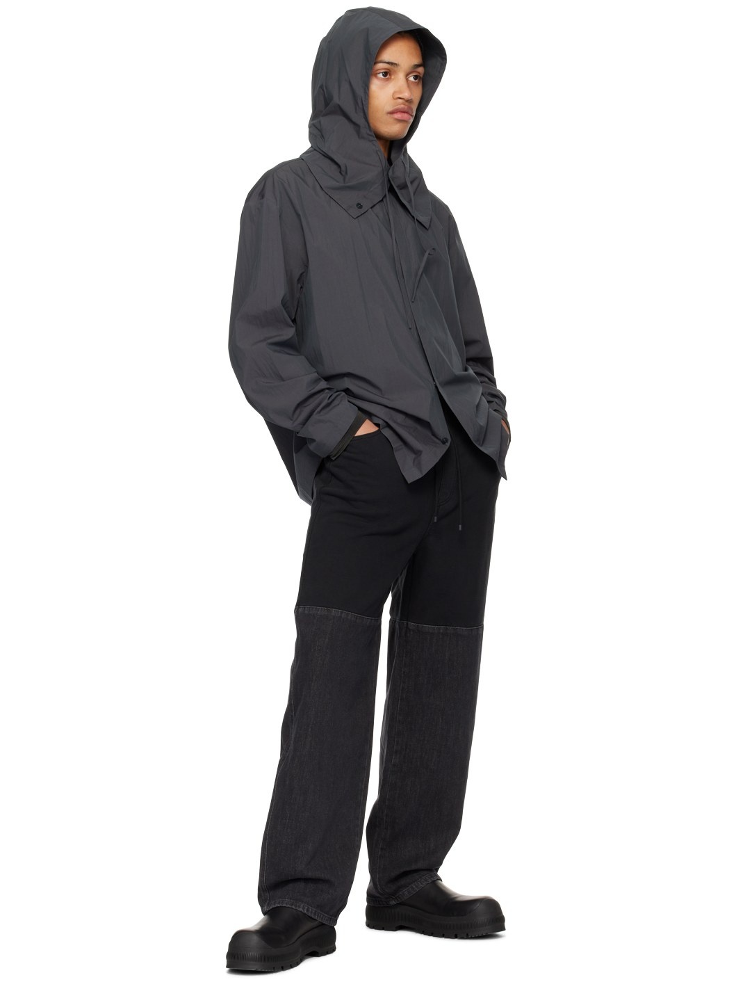 Gray Hooded Shirt - 5