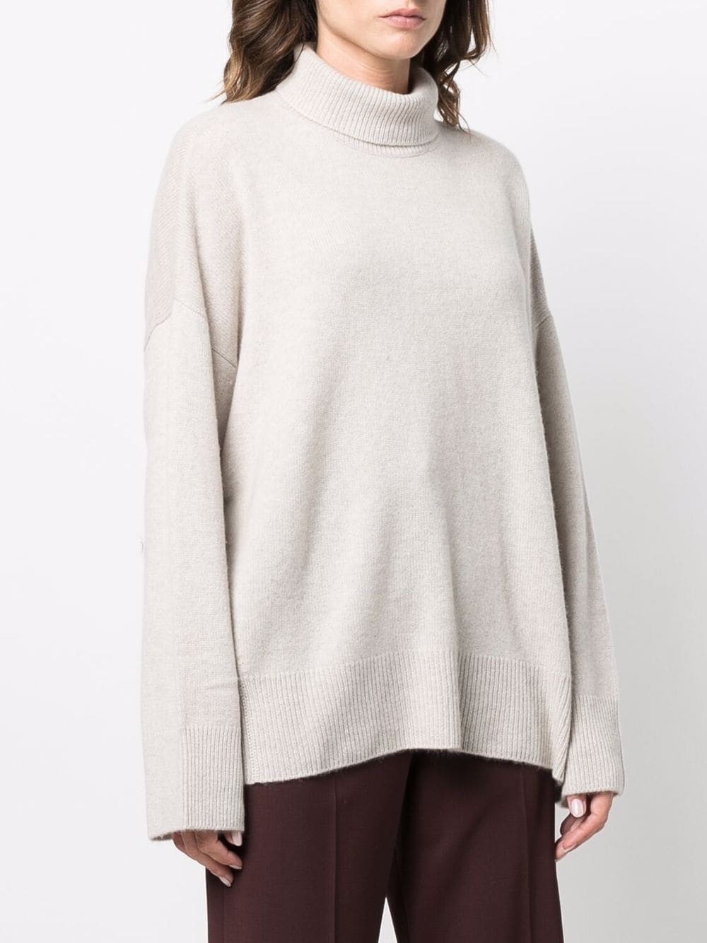 fine-knit roll-neck jumper - 3