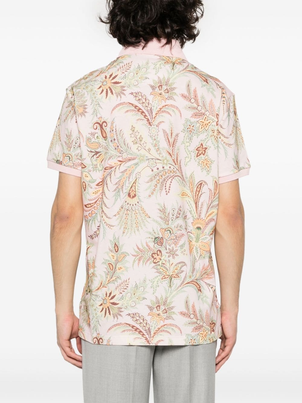 floral-print polo shirt - 4