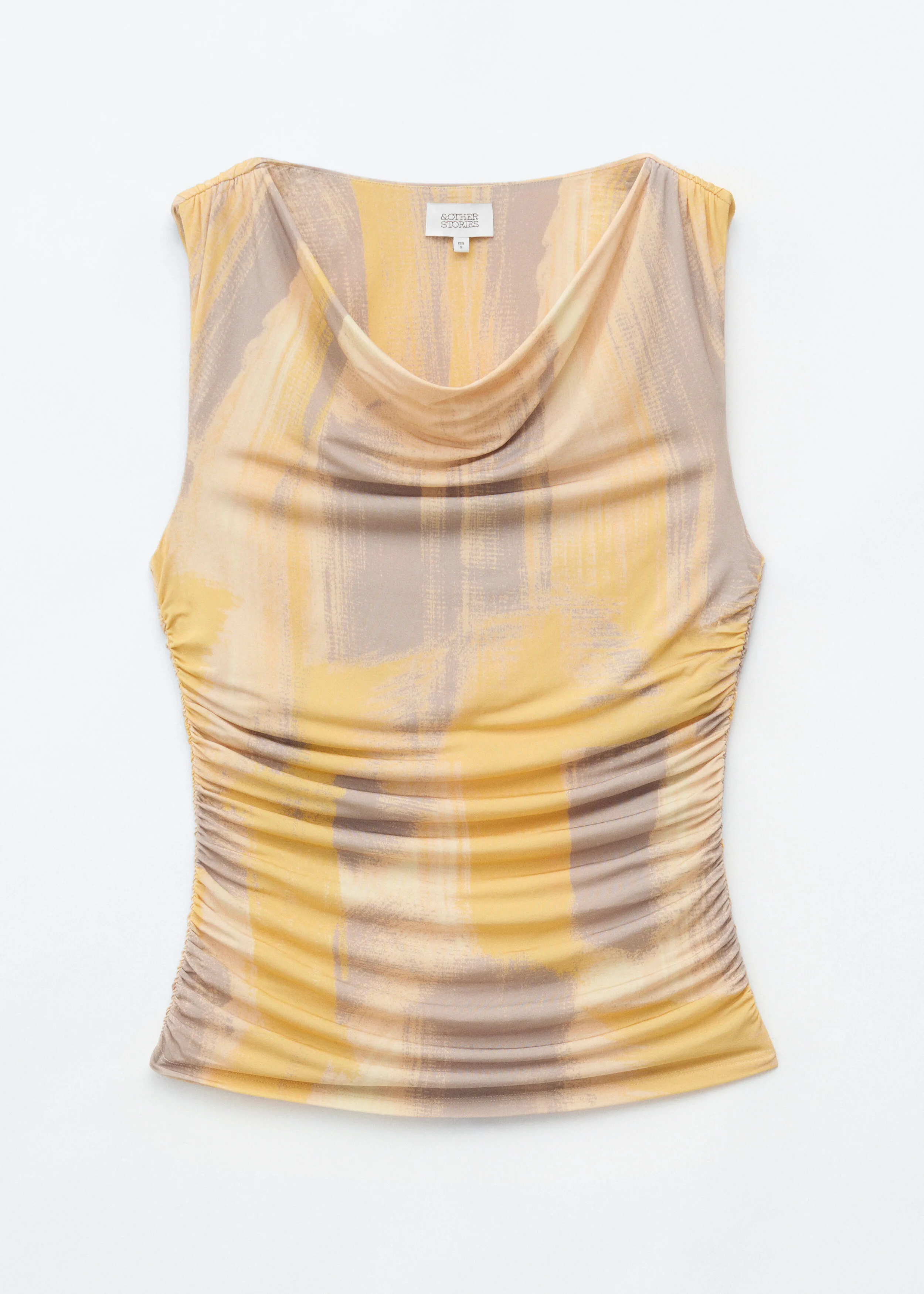 Cowl Neck Gathered Top - 1