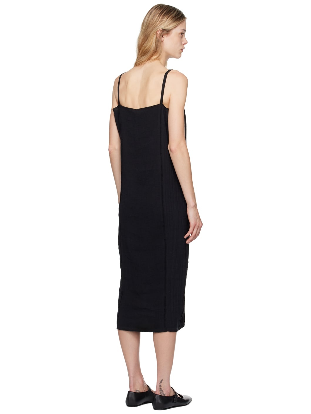 Black Shok Midi Dress - 3