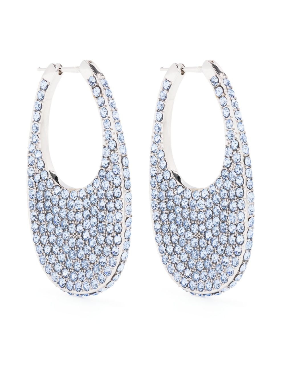 crystal-embellished chunky earrings - 1